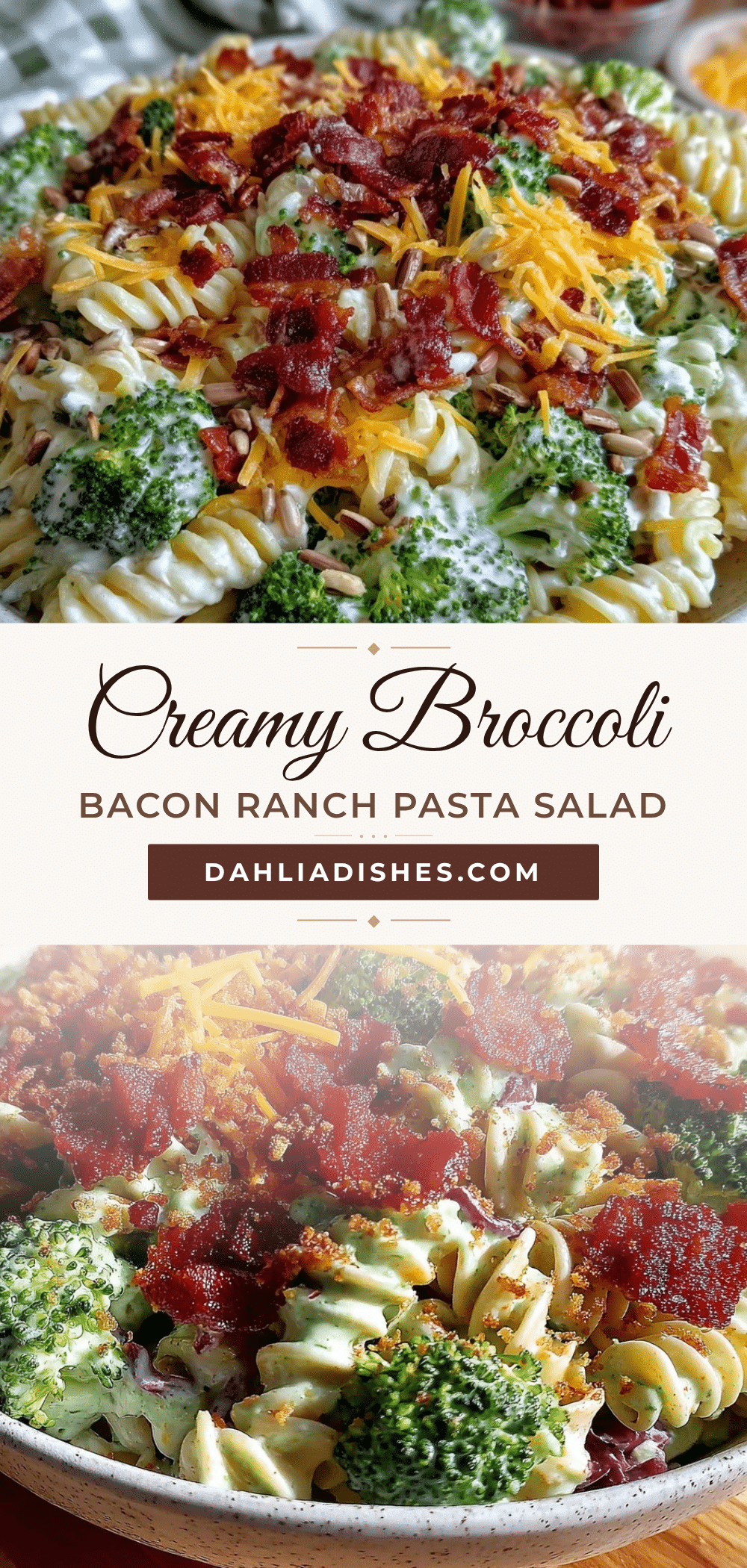 broccoli bacon ranch pasta salad recipe