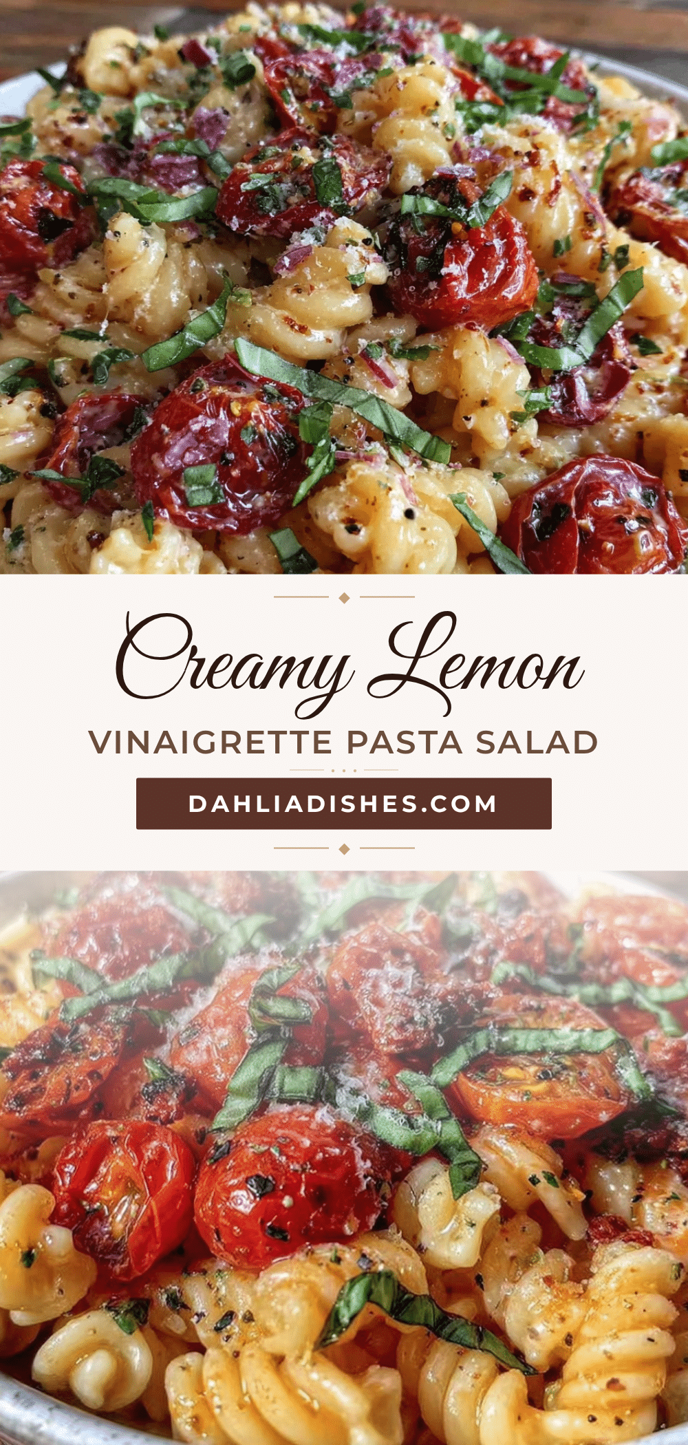 creamy lemon vinaigrette pasta salad recipe