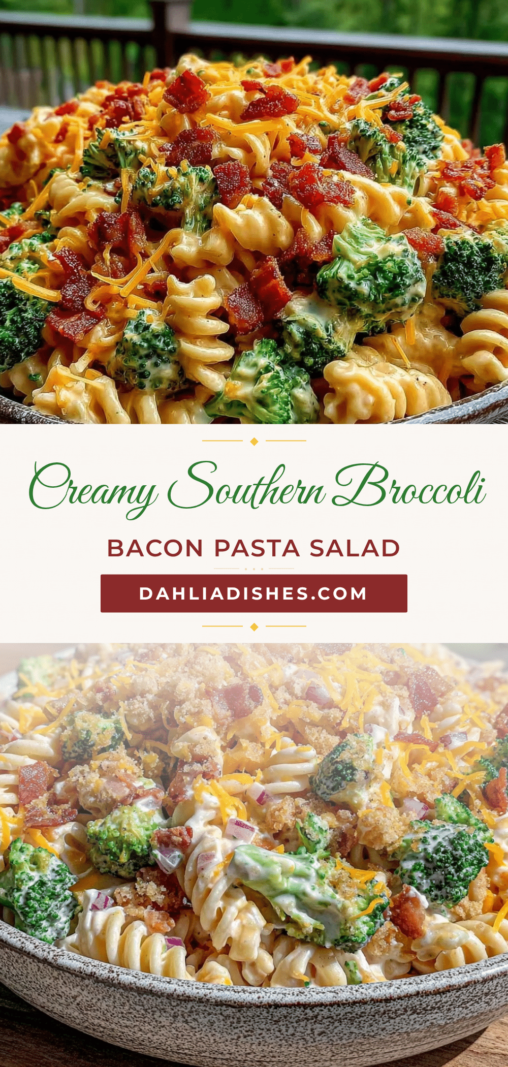creamy southern broccoli bacon pasta salad recipe