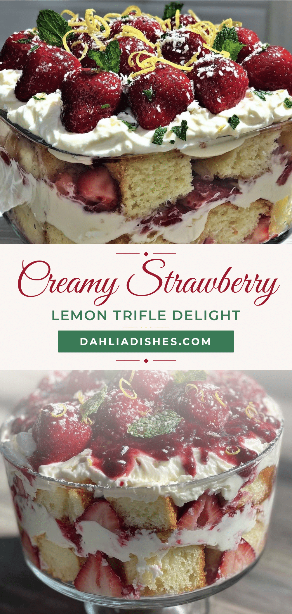 creamy strawberry lemon cream cheese trifle delight recipe