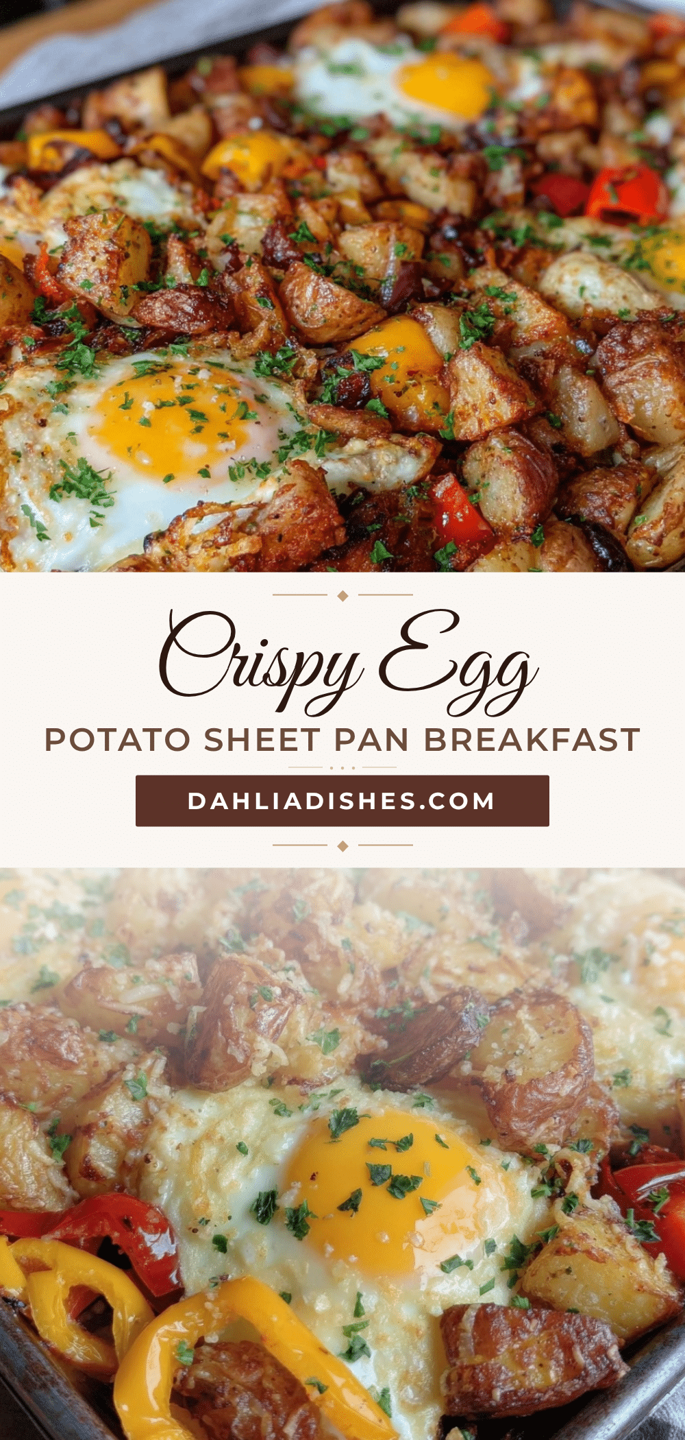 crispy egg and potato sheet pan breakfast recipe
