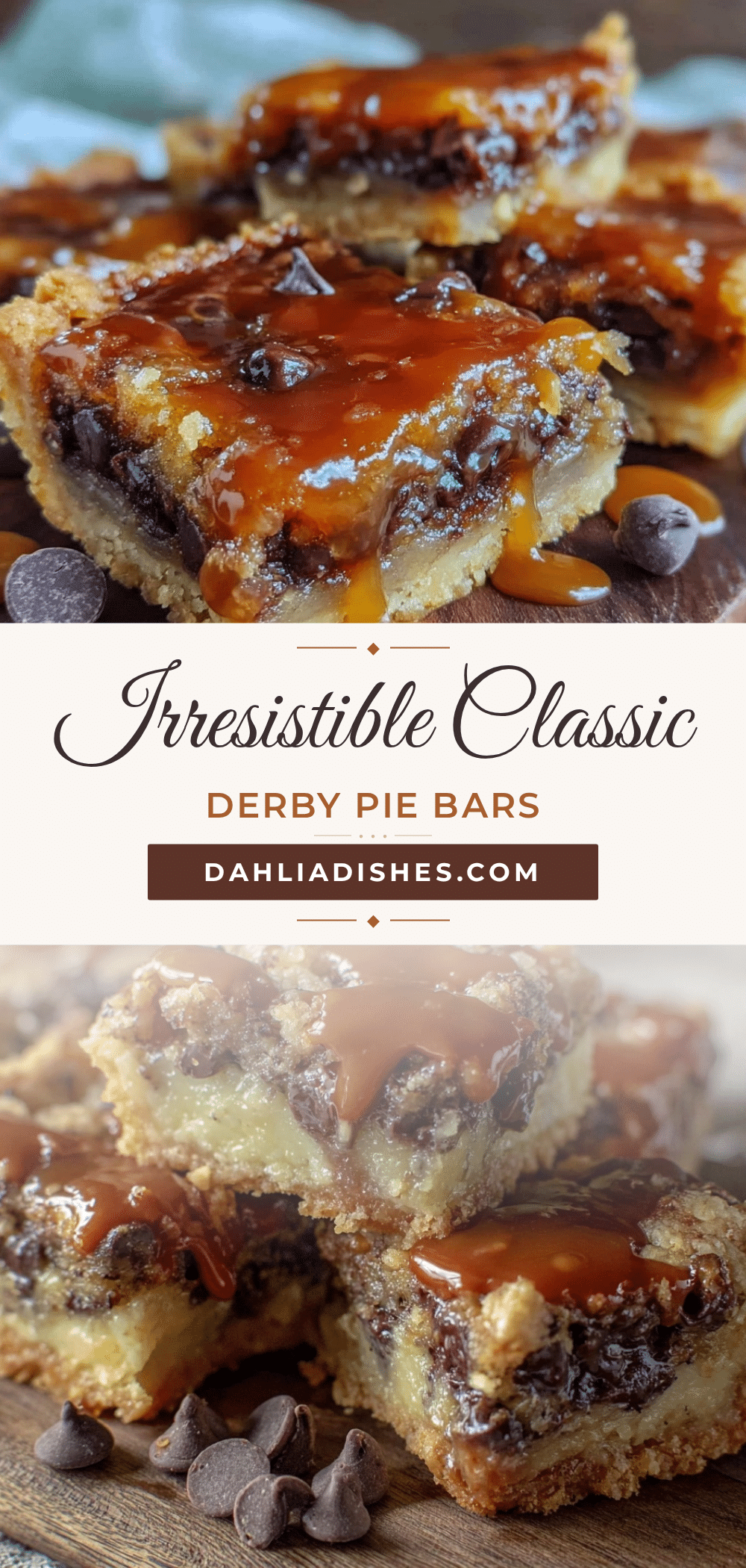 Derby pie bars with bourbon caramel recipe