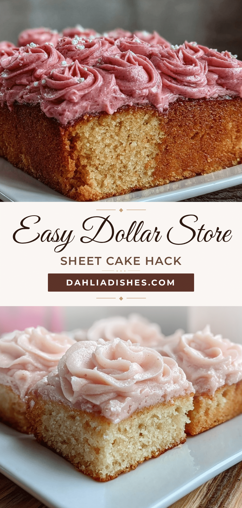 dollar store sheet cake hack recipe