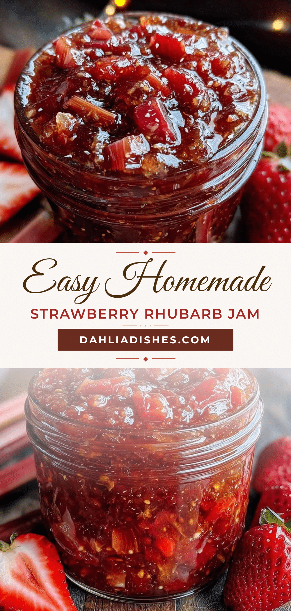 easy homemade strawberry rhubarb jam recipe recipe