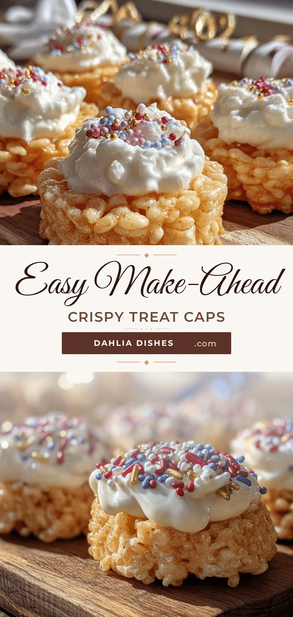 Easy Make-Ahead Rice Krispie Treat Caps recipe