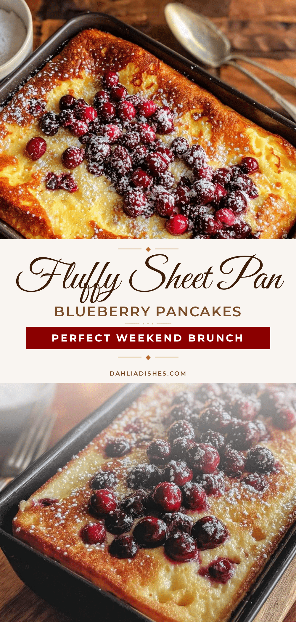 fluffy sheet pan blueberry pancakes recipe
