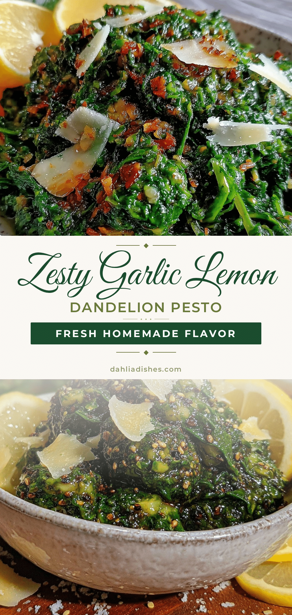 fresh dandelion green pesto recipe