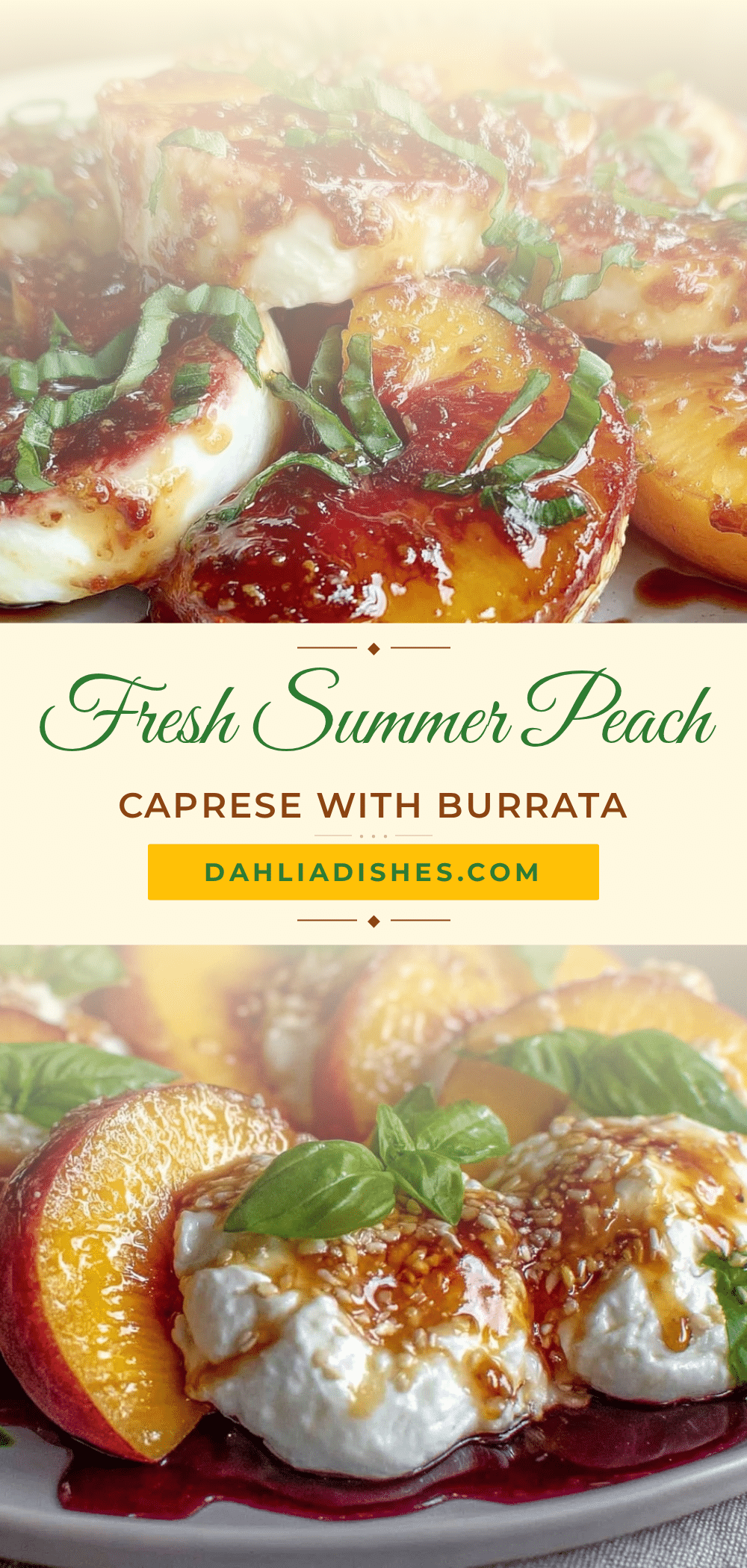fresh summer peach caprese recipe