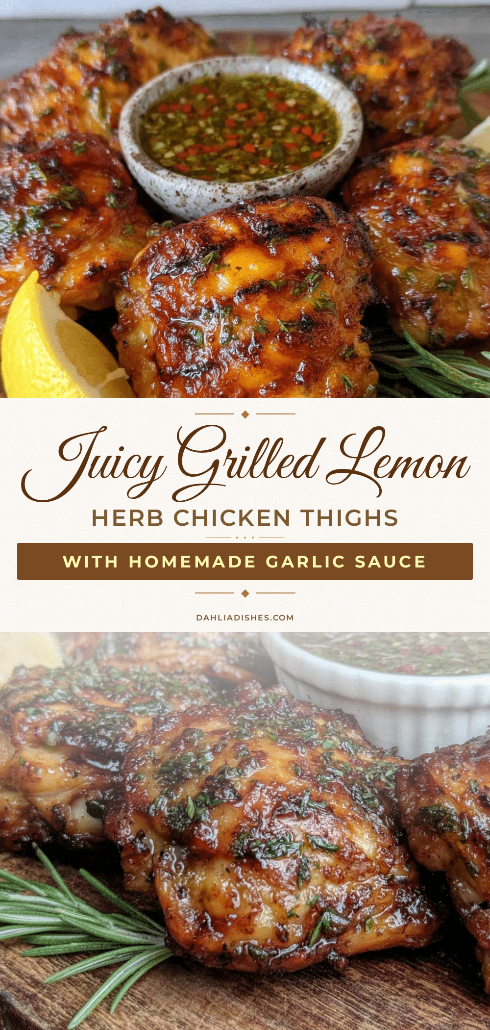 grilled lemon herb chicken thighs recipe