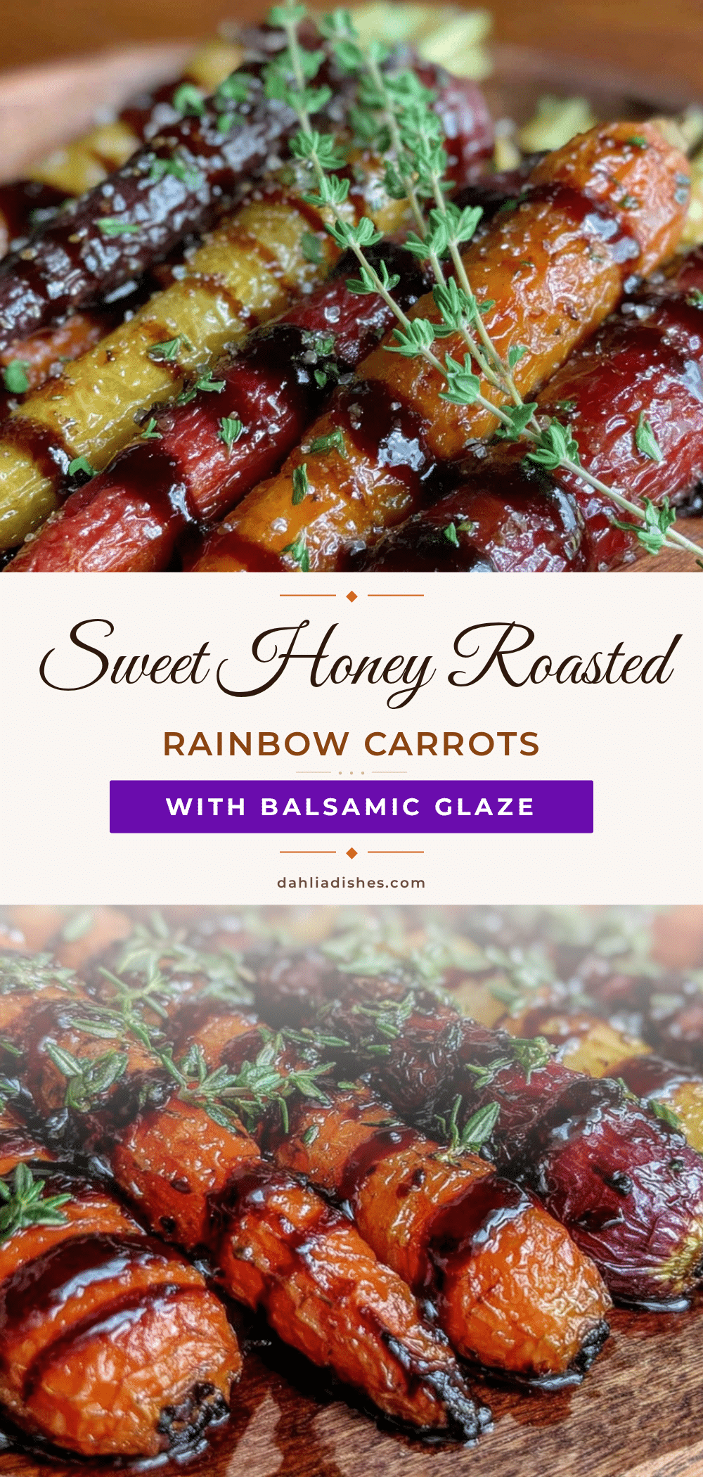 honey roasted rainbow carrots recipe