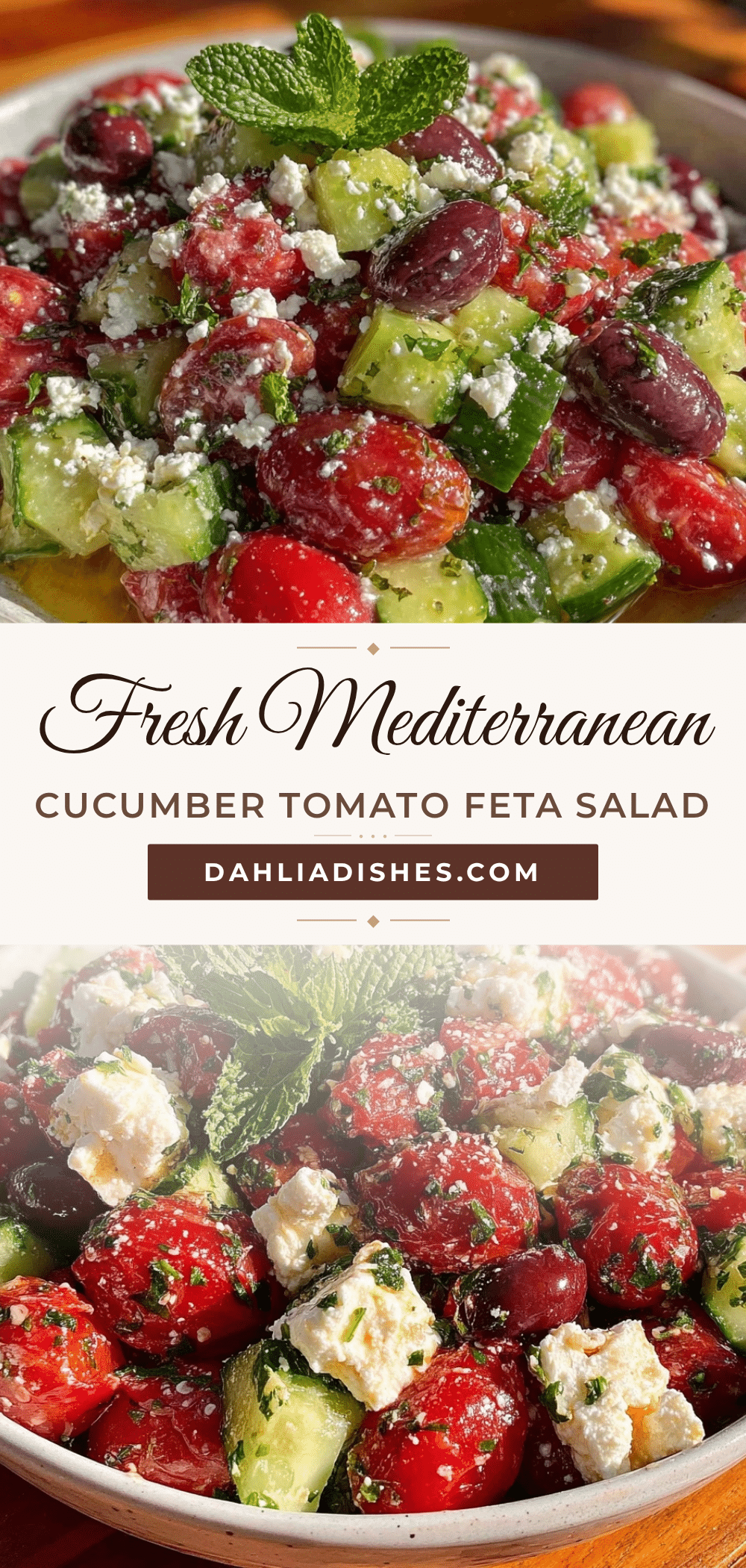 Mediterranean Cucumber Tomato Feta Salad recipe