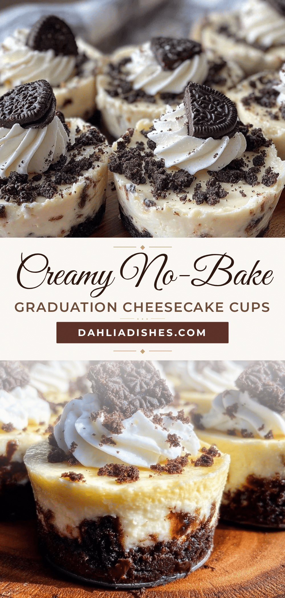 No-Bake Graduation Cheesecake Cups recipe