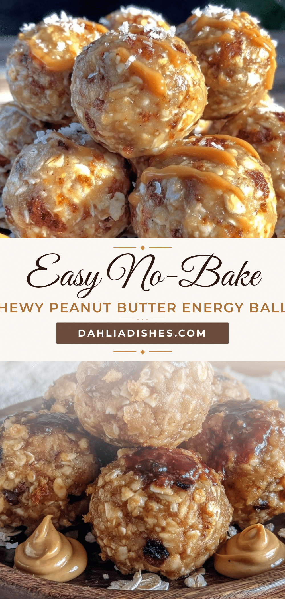 no bake peanut butter oat energy balls recipe