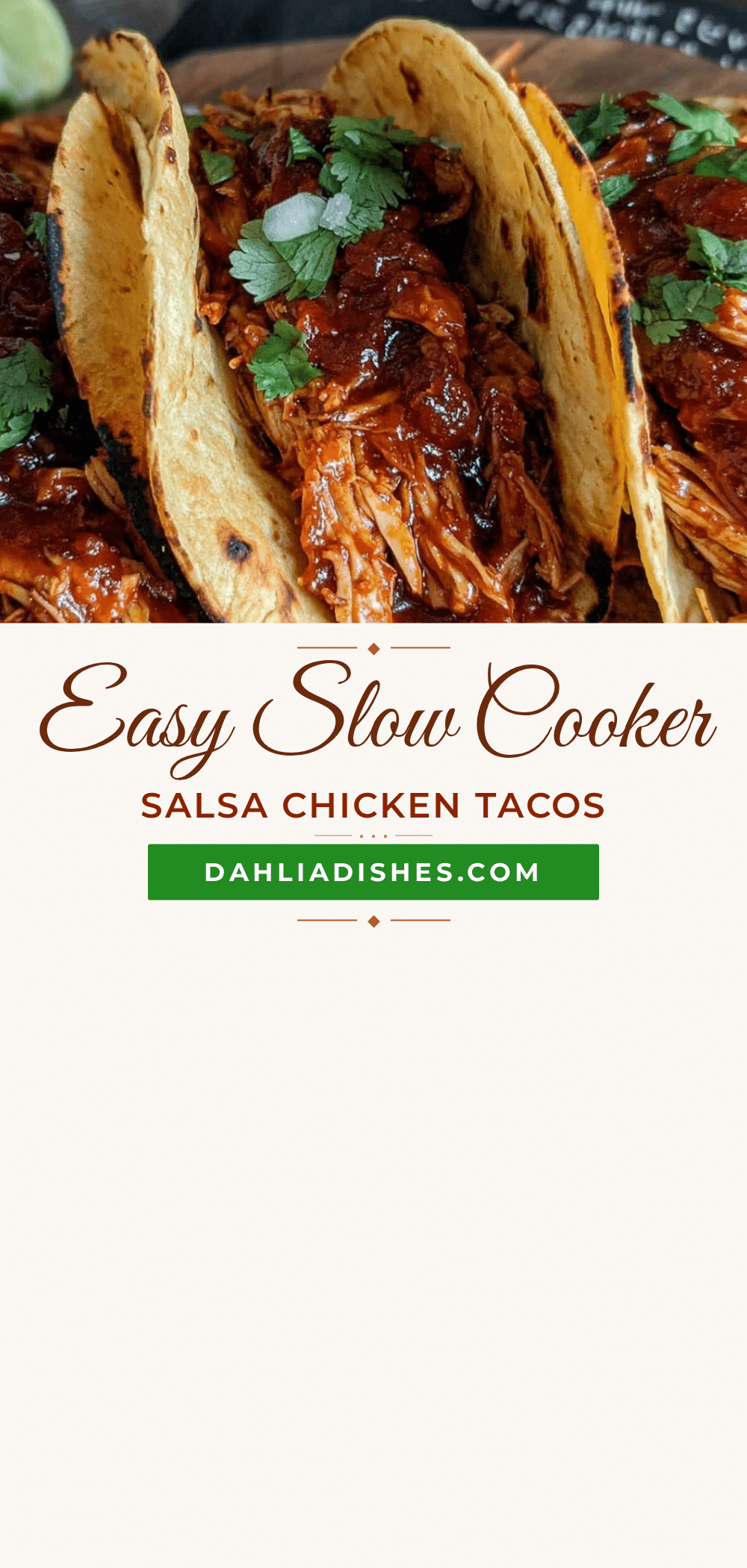 slow cooker salsa chicken tacos recipe