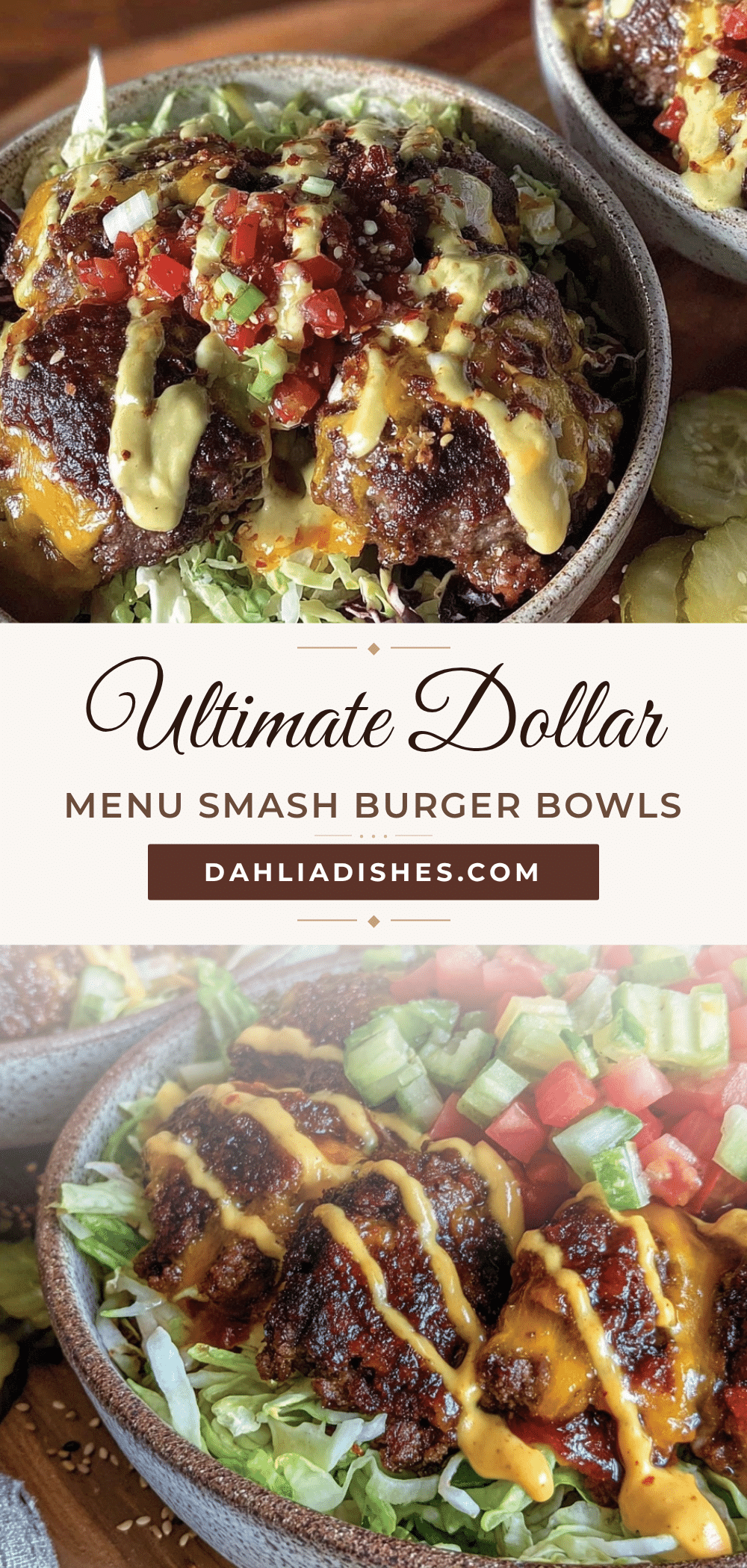smash burger bowls recipe