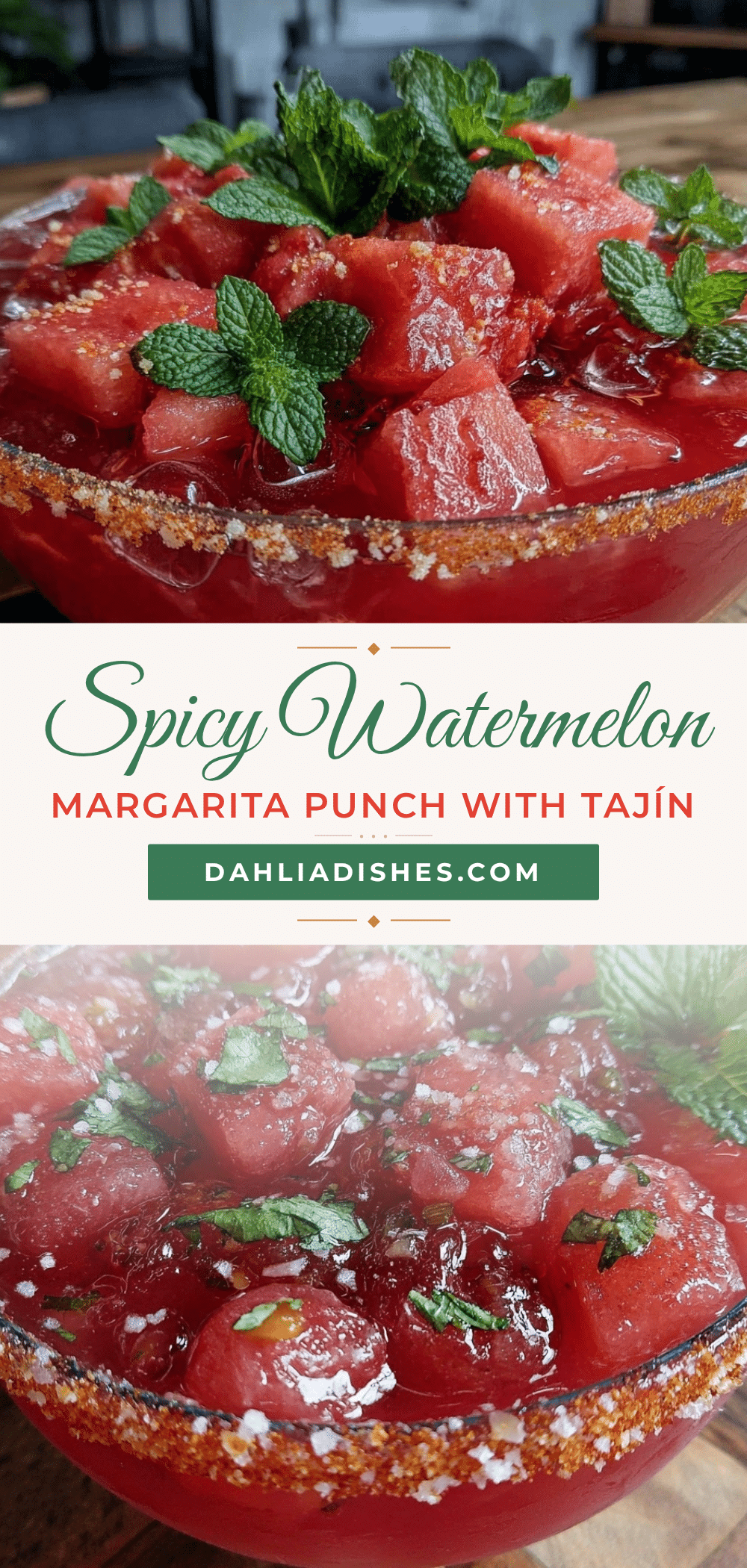 spicy watermelon margarita punch bowl recipe