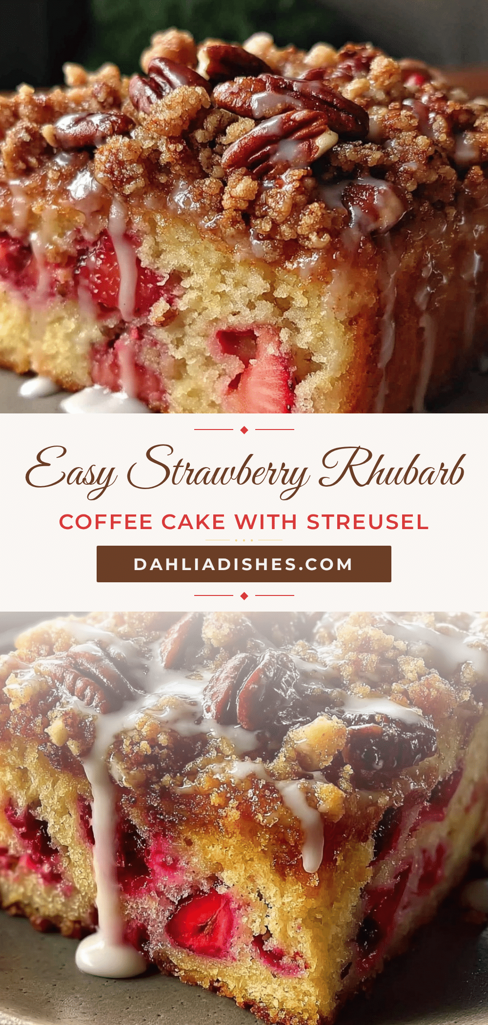 strawberry rhubarb coffee cake recipe
