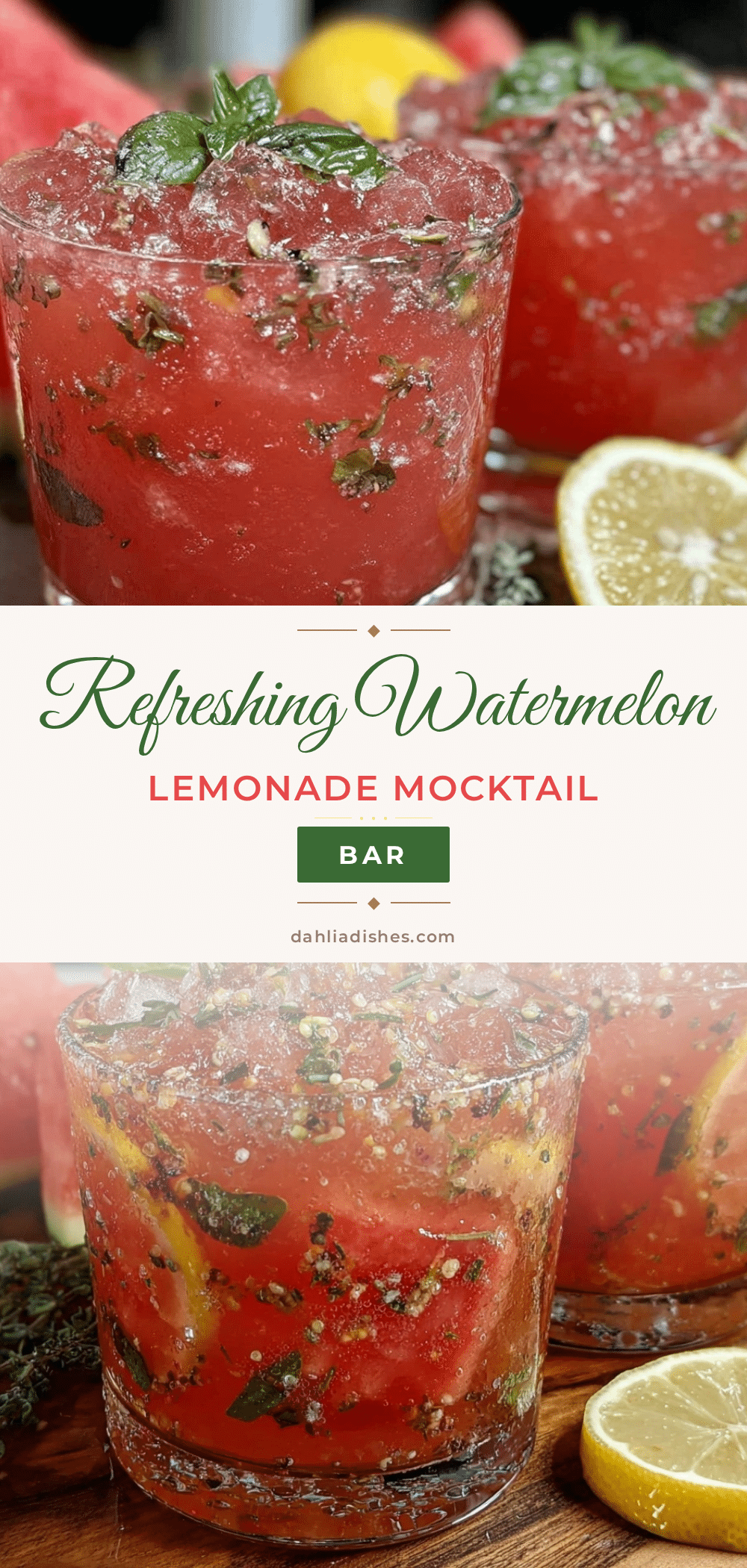 watermelon lemonade mocktail recipe