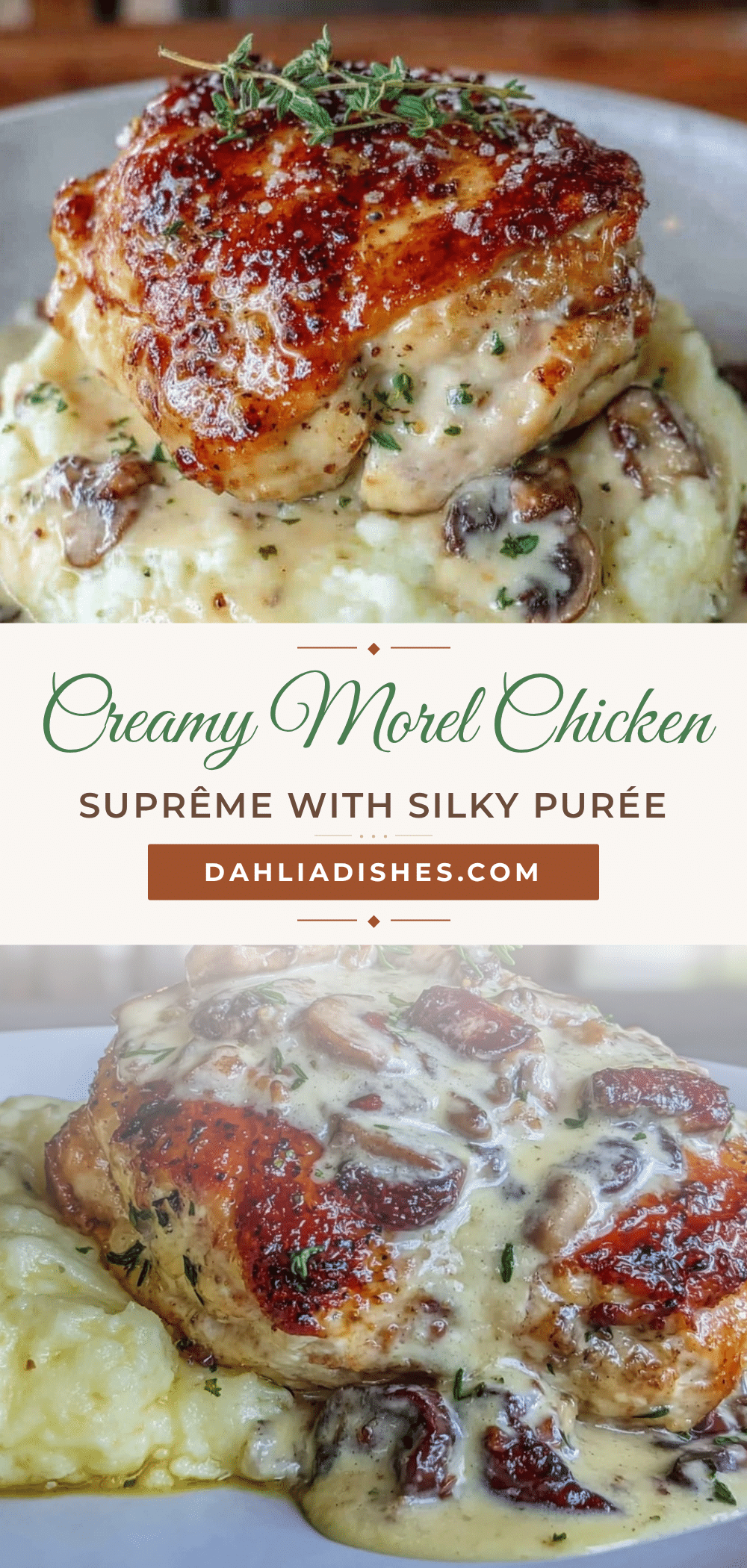 chicken suprême with morel mushroom cream sauce recipe