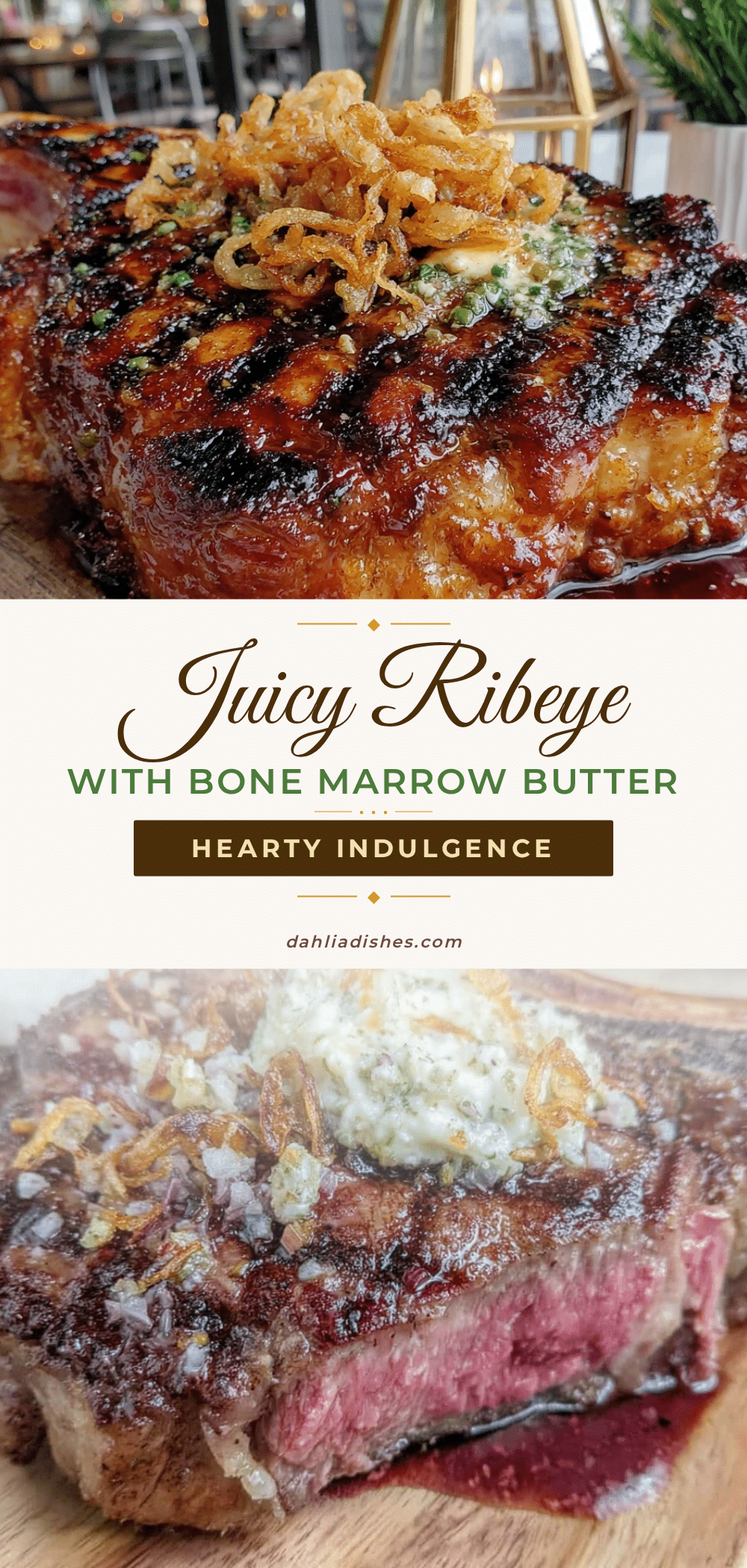 chophouse-style bone-in ribeye bone marrow butter recipe