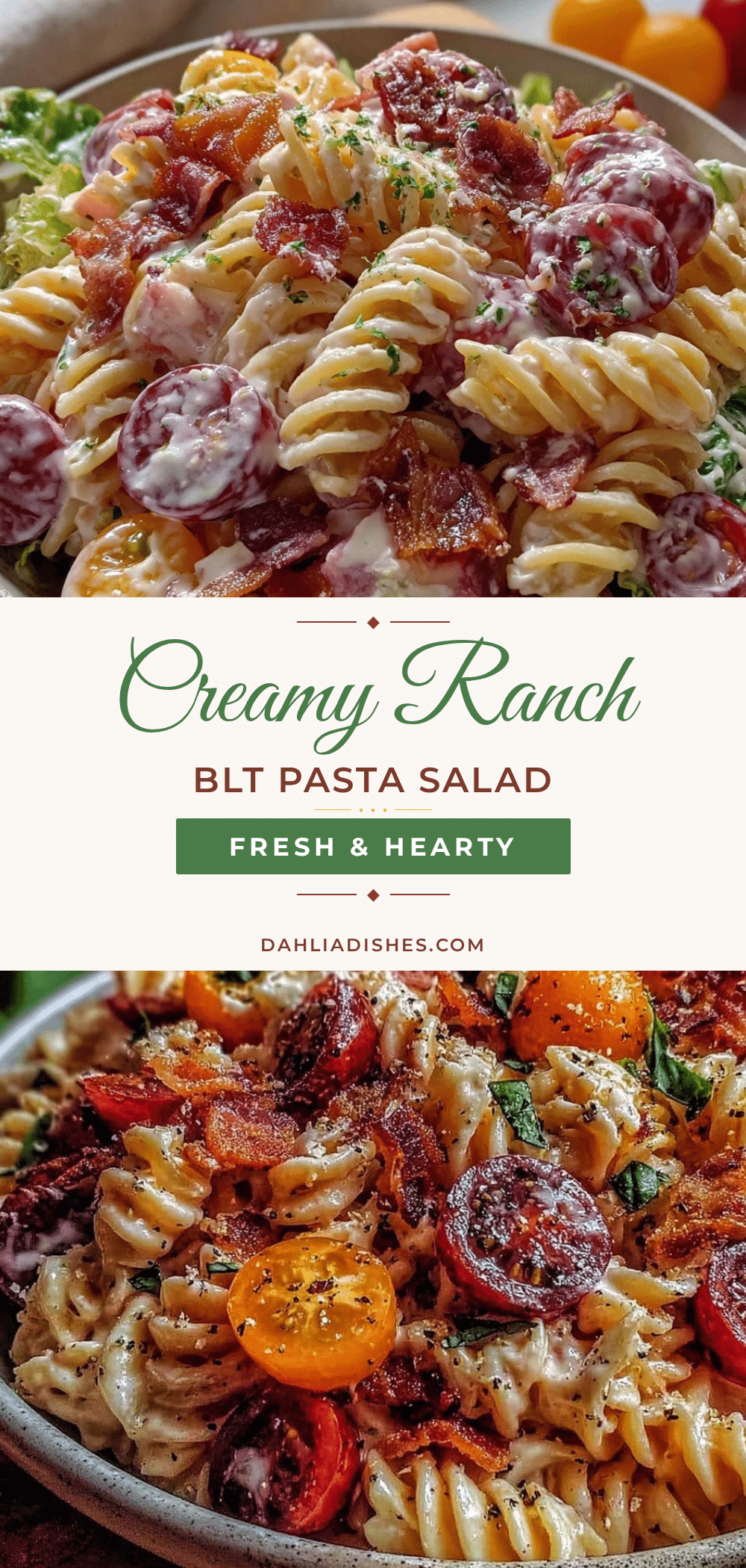 creamy BLT pasta salad recipe