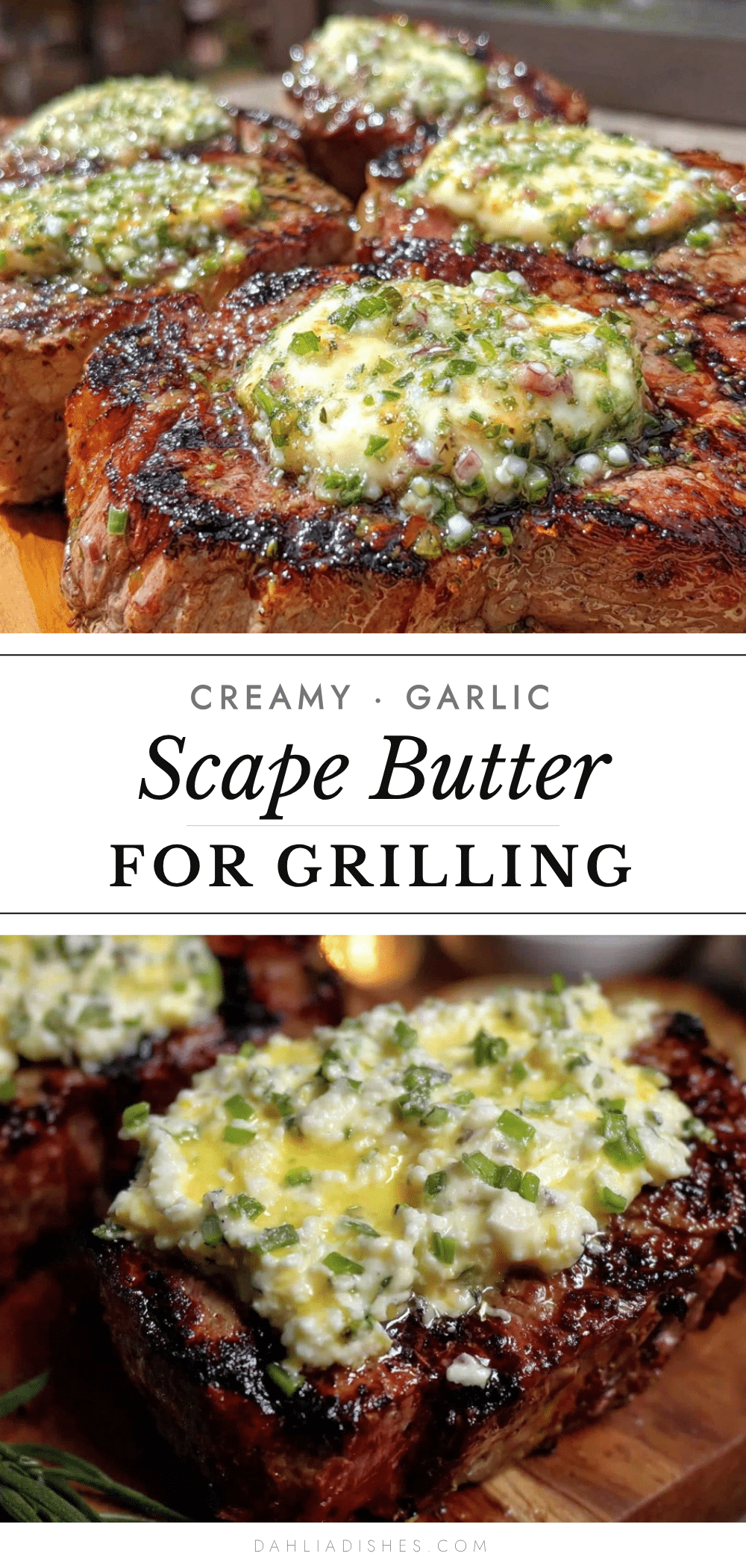 creamy garlic scape compound butter recipe