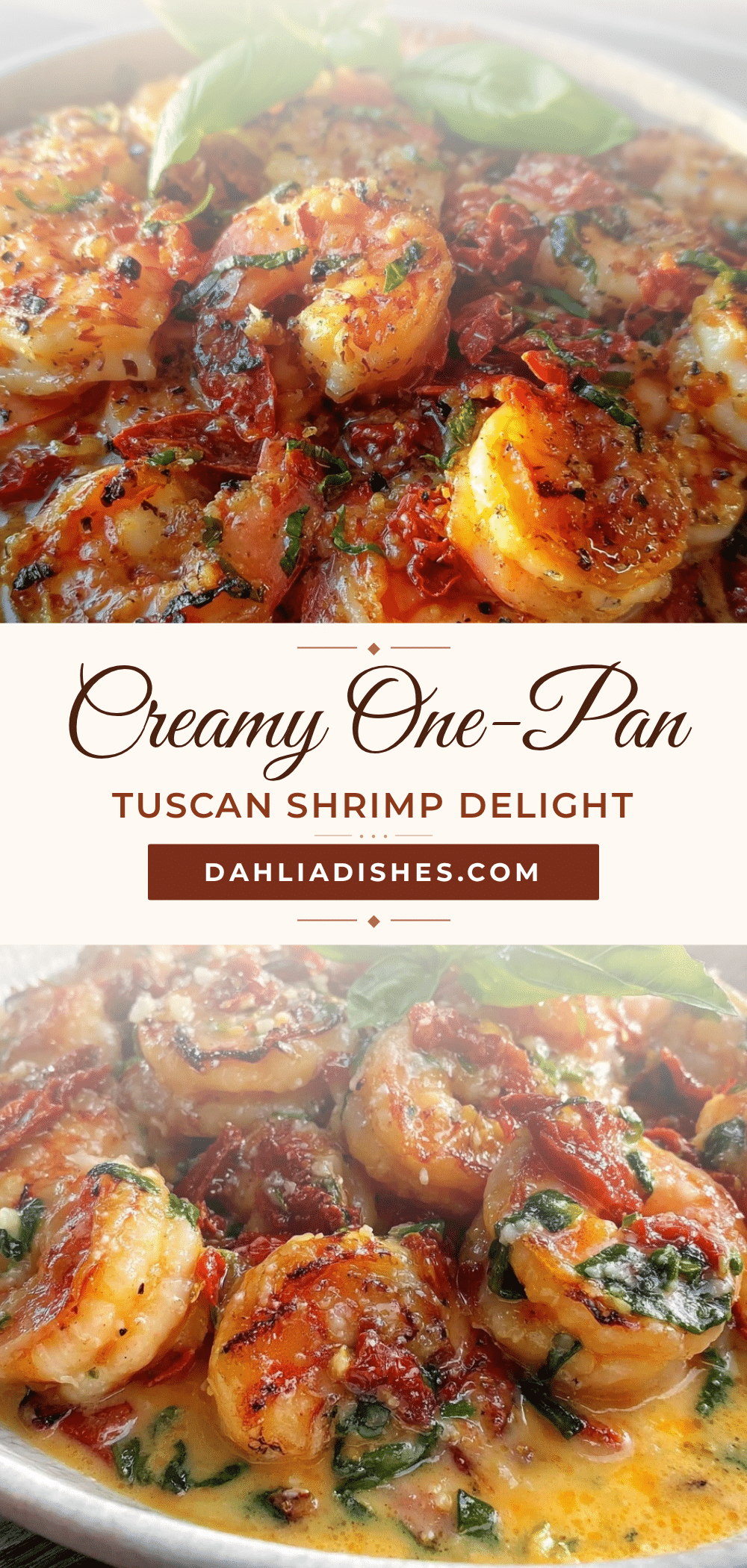 Creamy One-Pan Tuscan Shrimp recipe