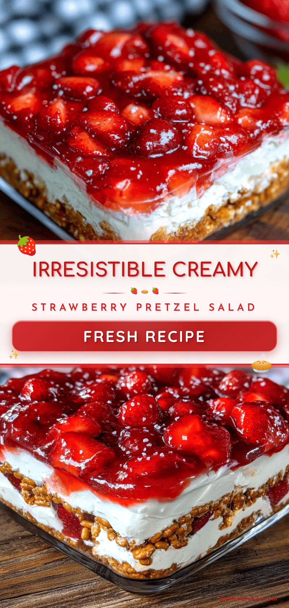 creamy strawberry pretzel salad dessert recipe