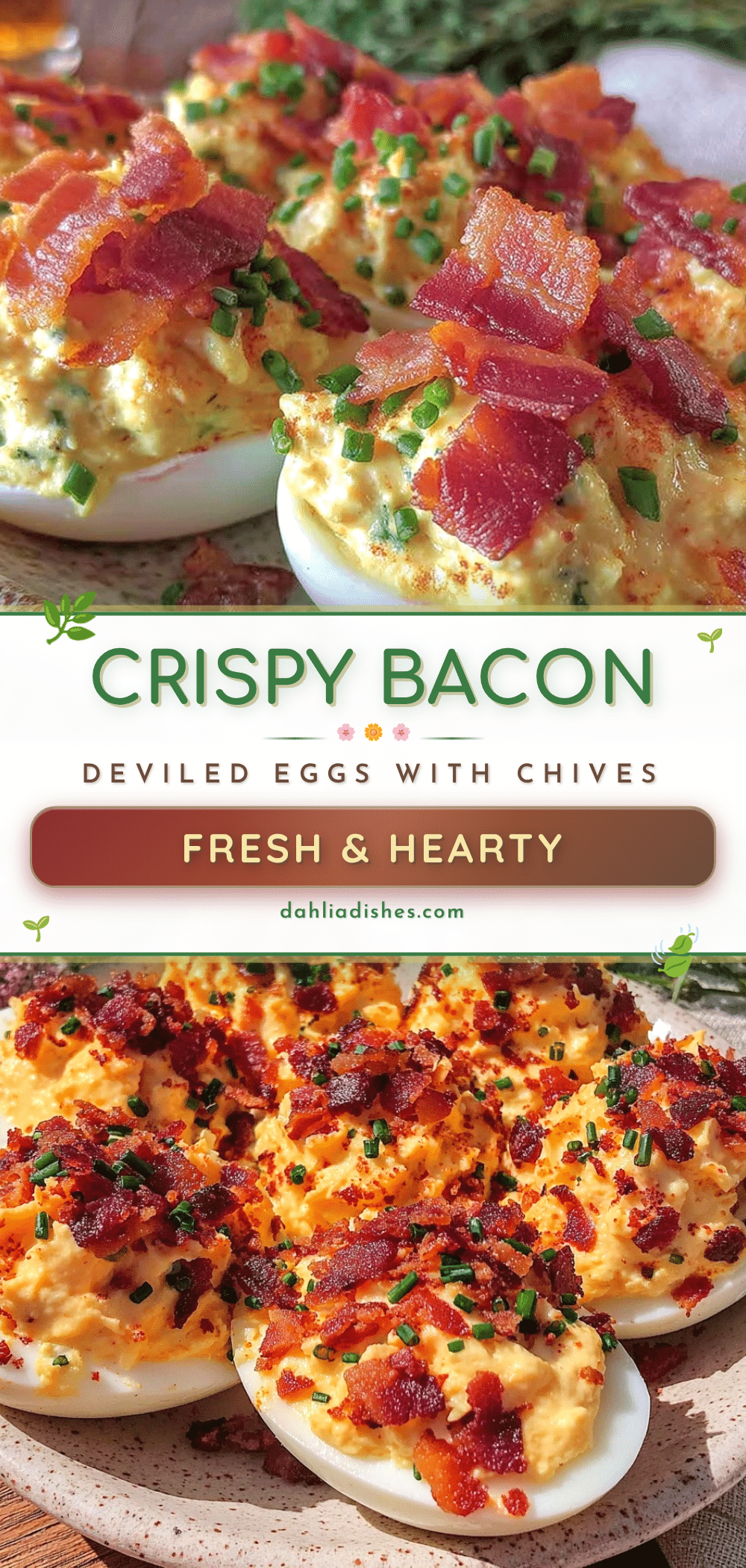 crispy deviled eggs with bacon and chives recipe