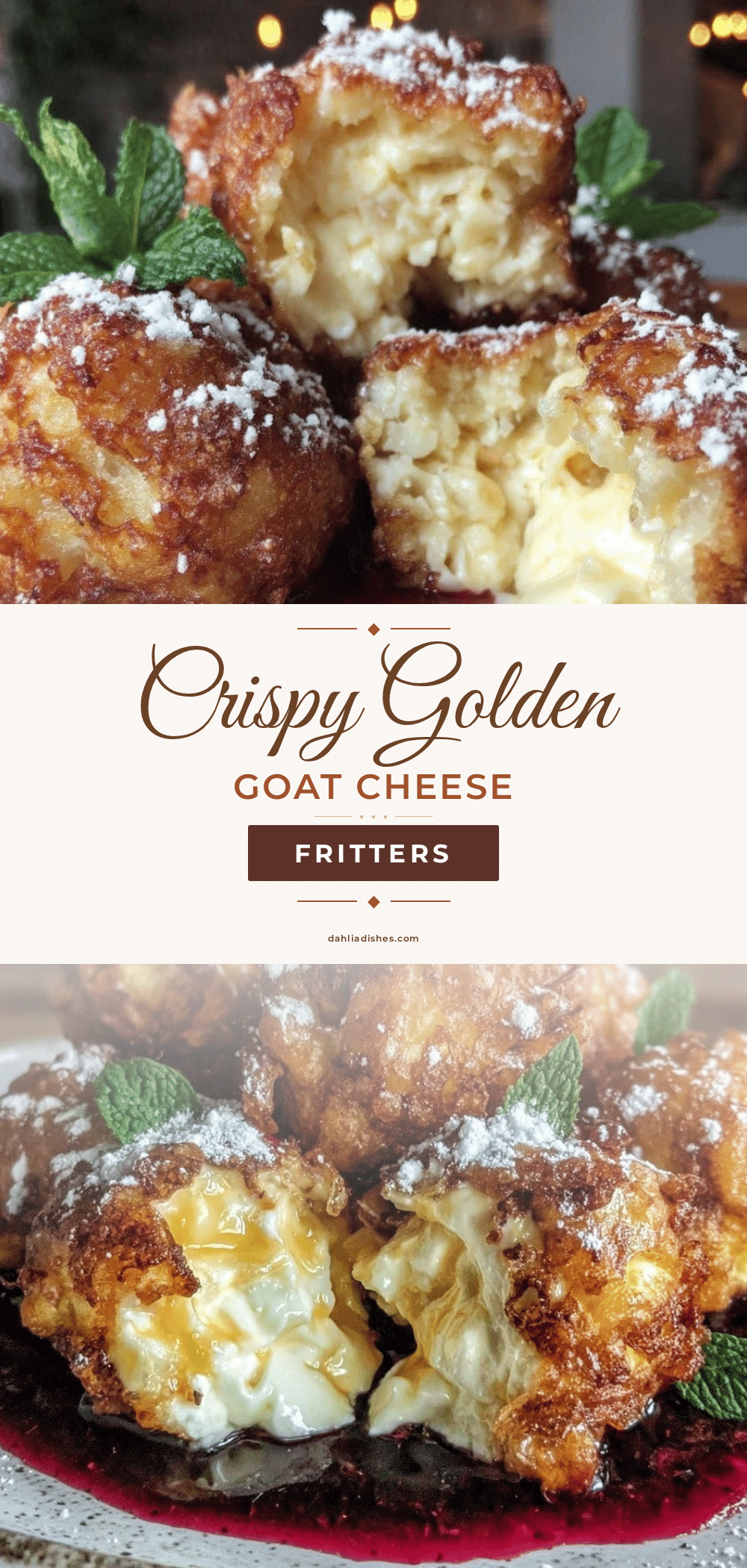 crispy goat cheese fritters recipe