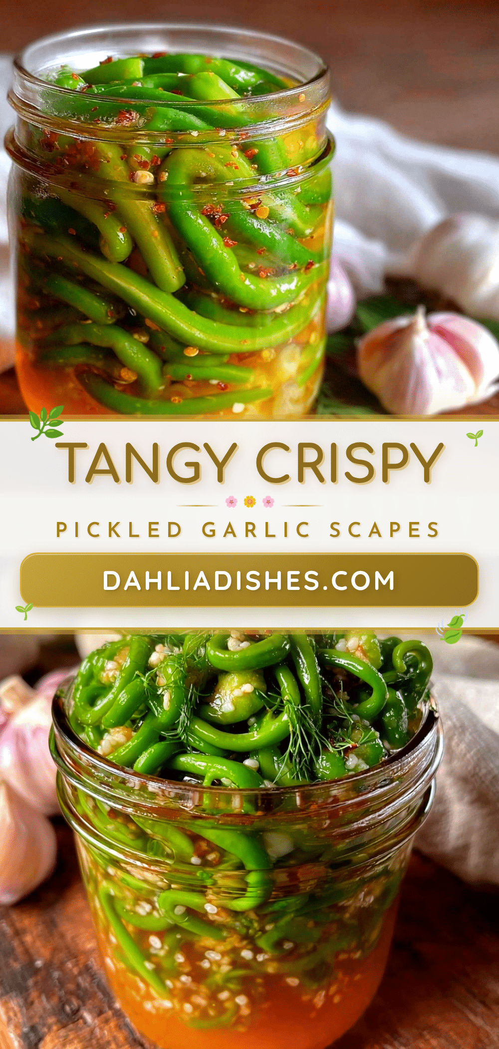 crispy pickled garlic scapes recipe