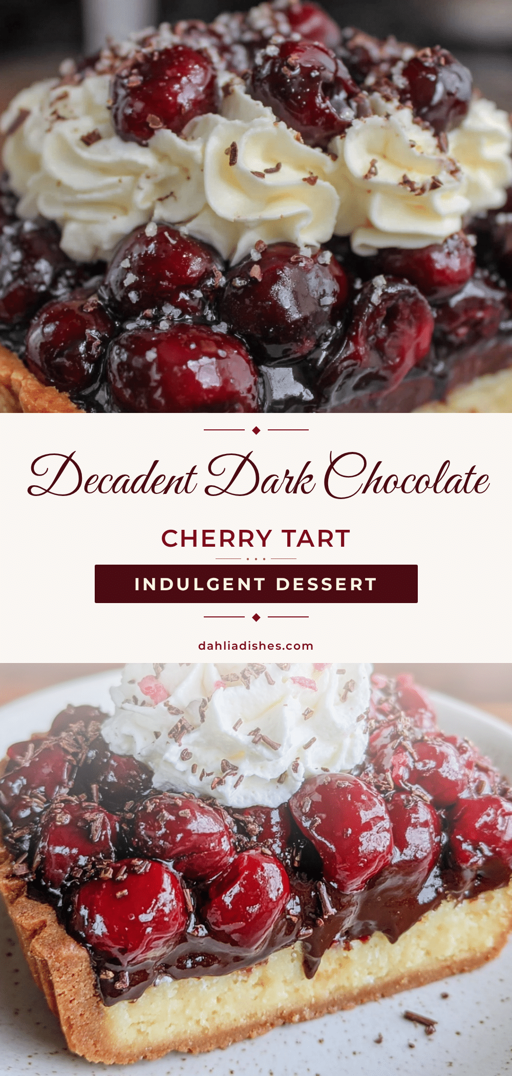 dark sour cherry chocolate tart recipe