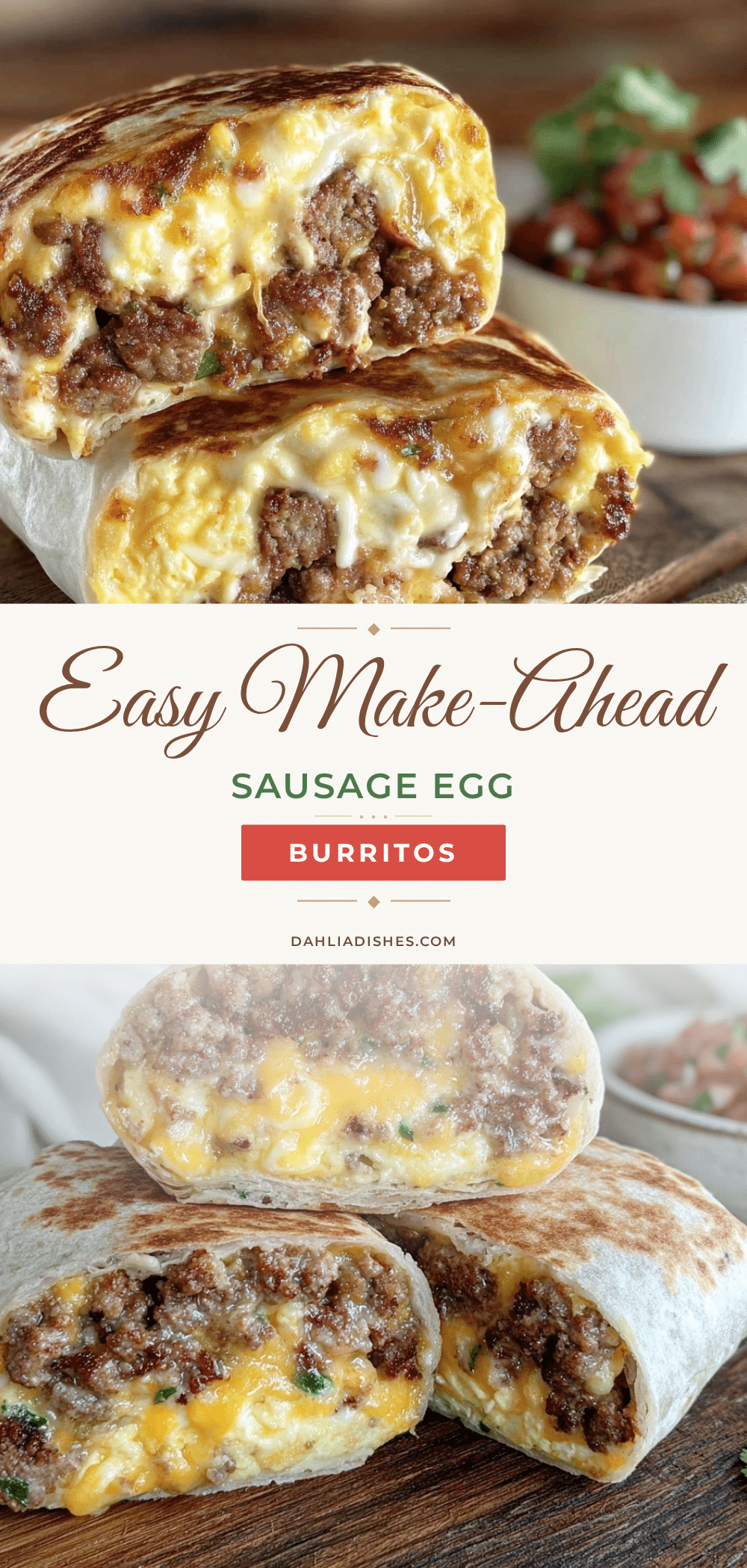 easy make-ahead breakfast burritos recipe