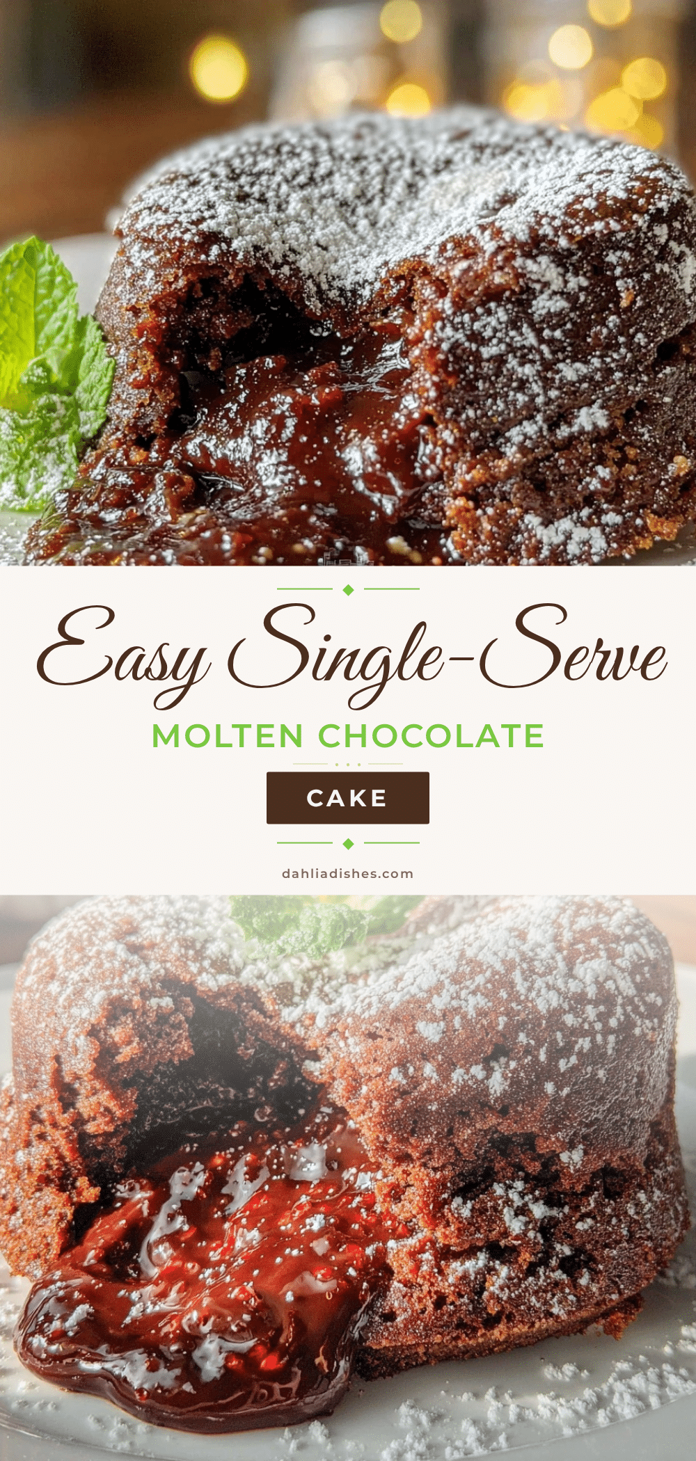 easy single-serve molten chocolate cake recipe