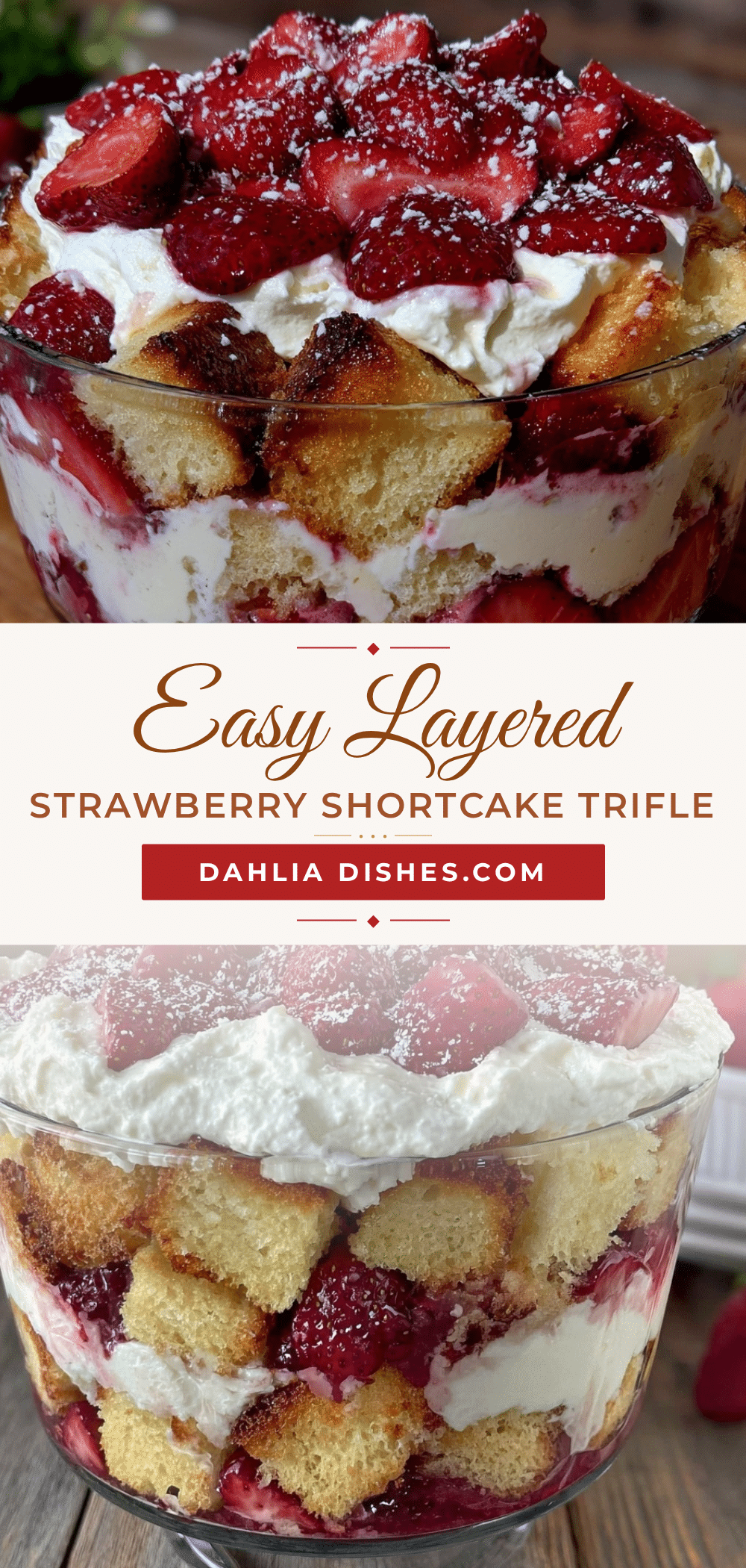 Easy Strawberry Shortcake Trifle recipe