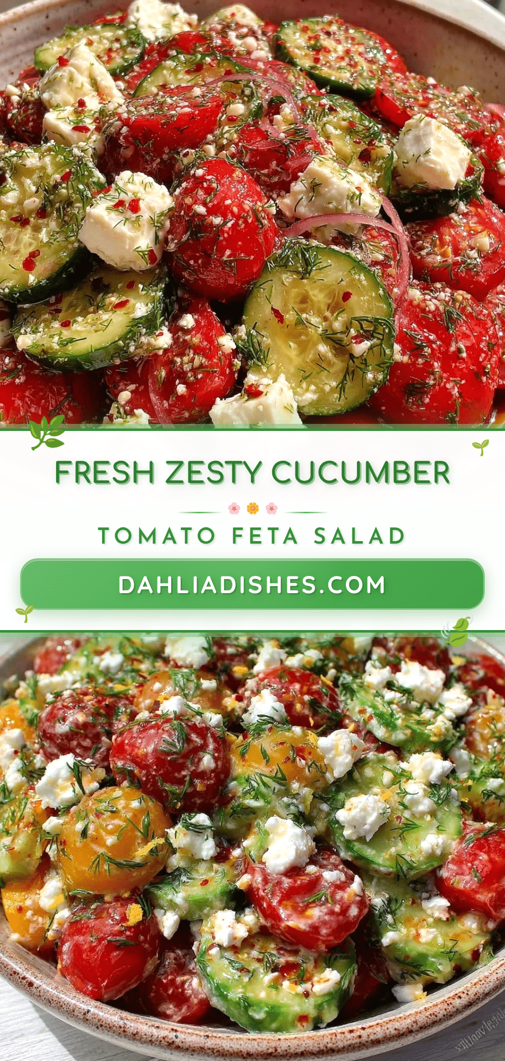 fresh cucumber tomato feta salad recipe