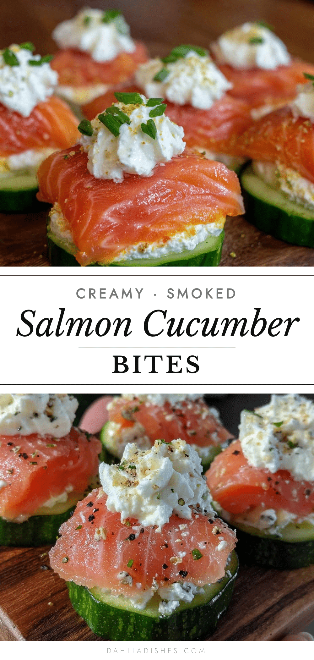 fresh smoked salmon cucumber bites recipe