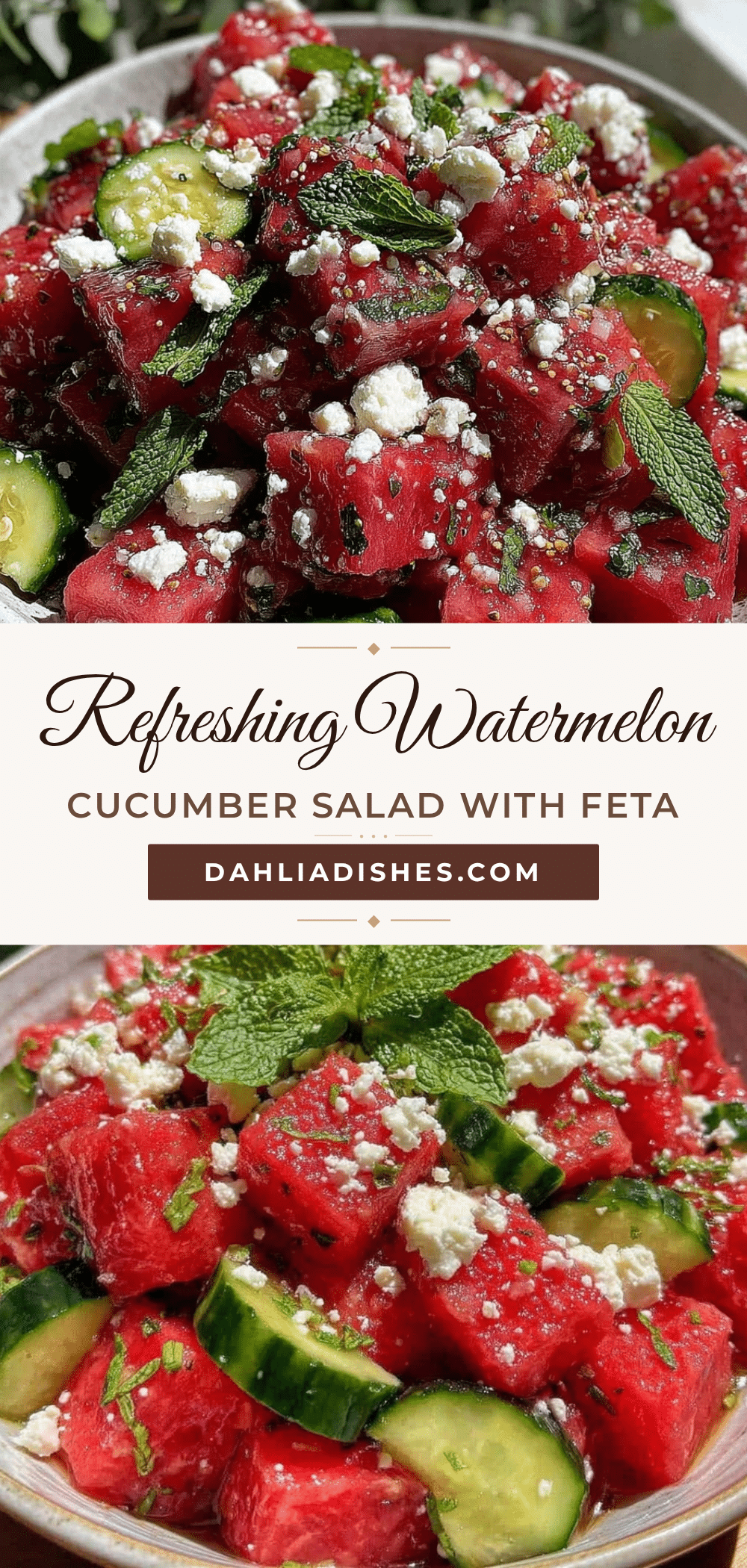 fresh watermelon cucumber salad recipe
