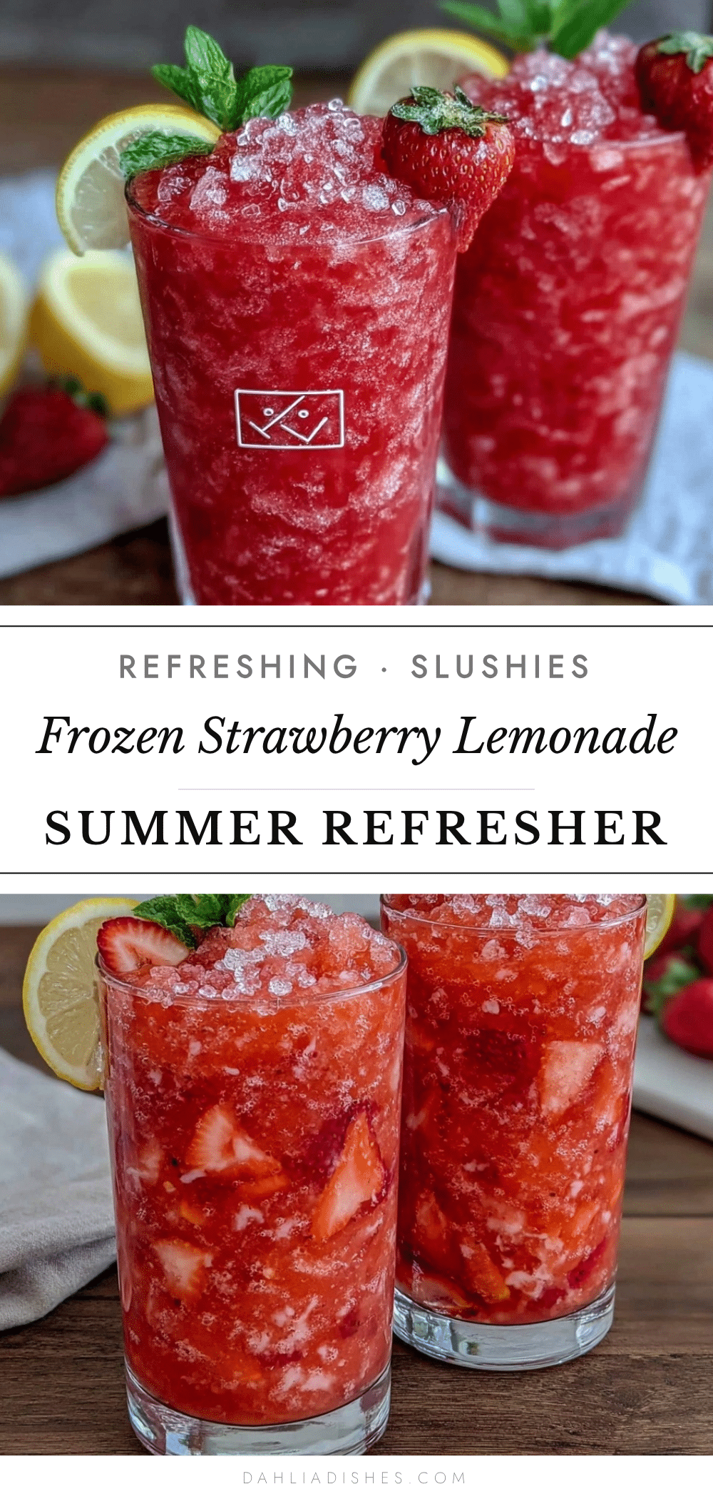 frozen strawberry lemonade slushies recipe