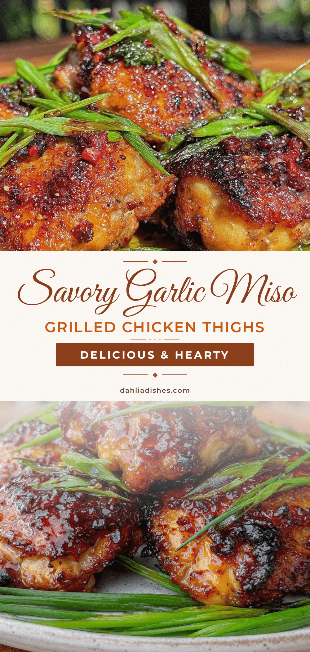 garlic miso grilled chicken thighs recipe