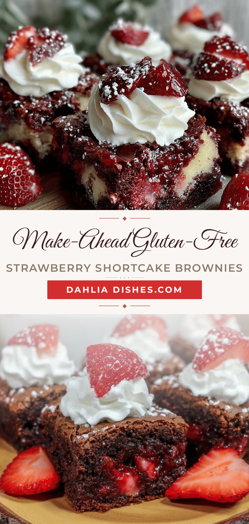 gluten-free strawberry shortcake brownies recipe
