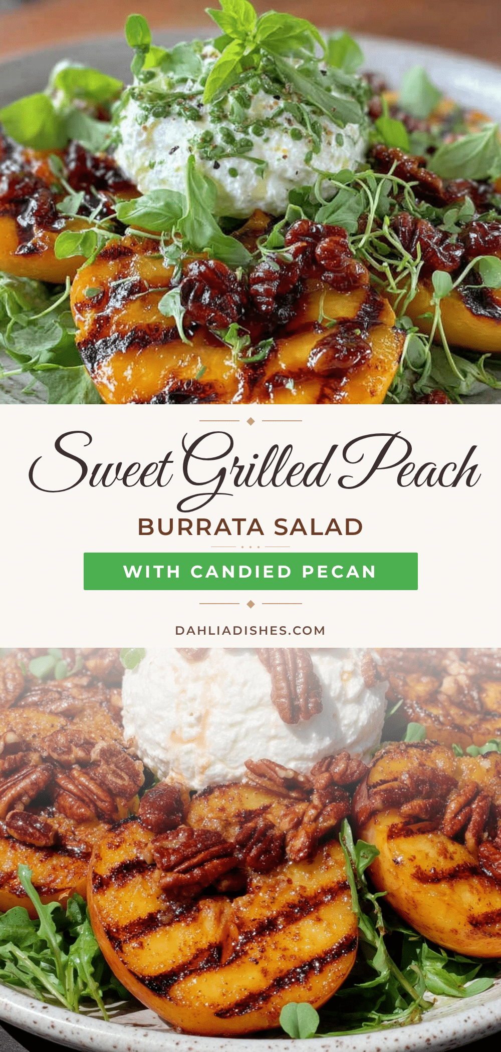 grilled peach and burrata salad recipe
