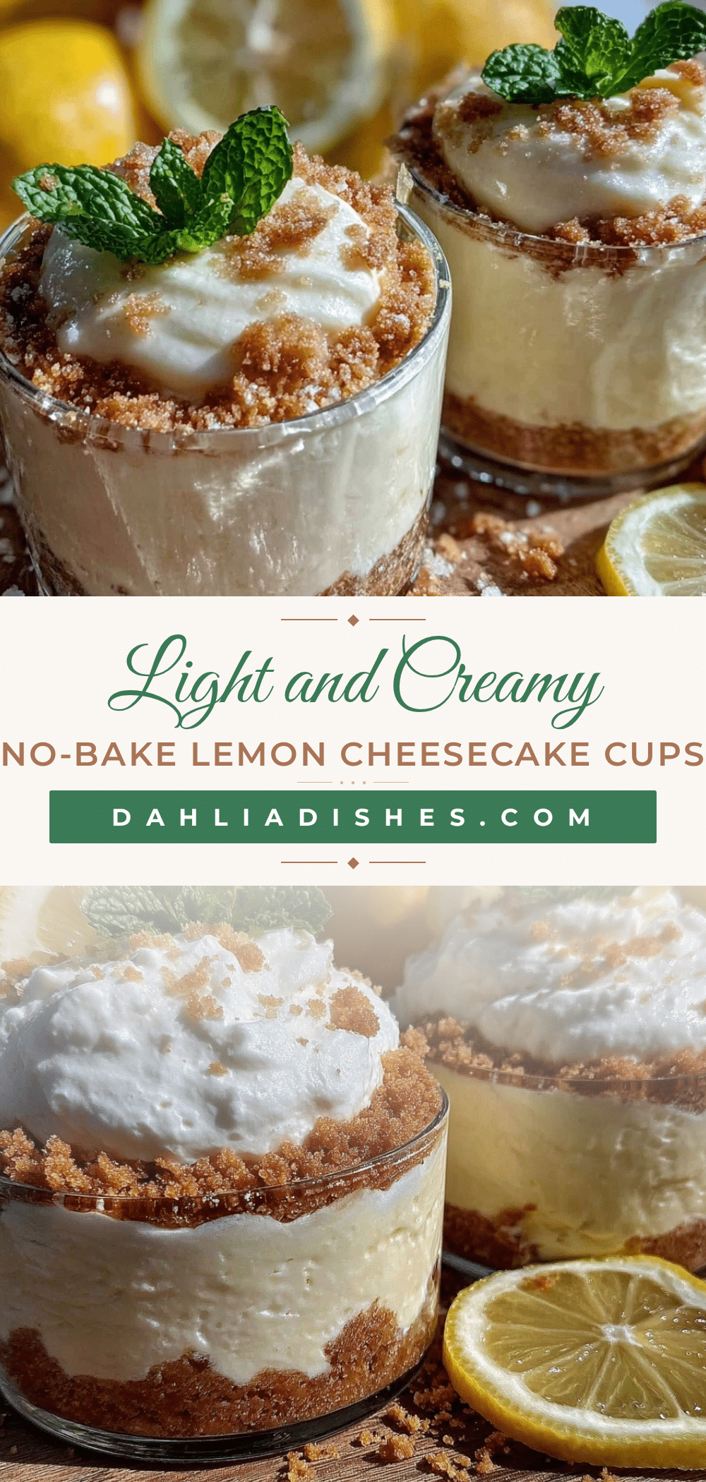 light no-bake lemon cheesecake mousse cups recipe