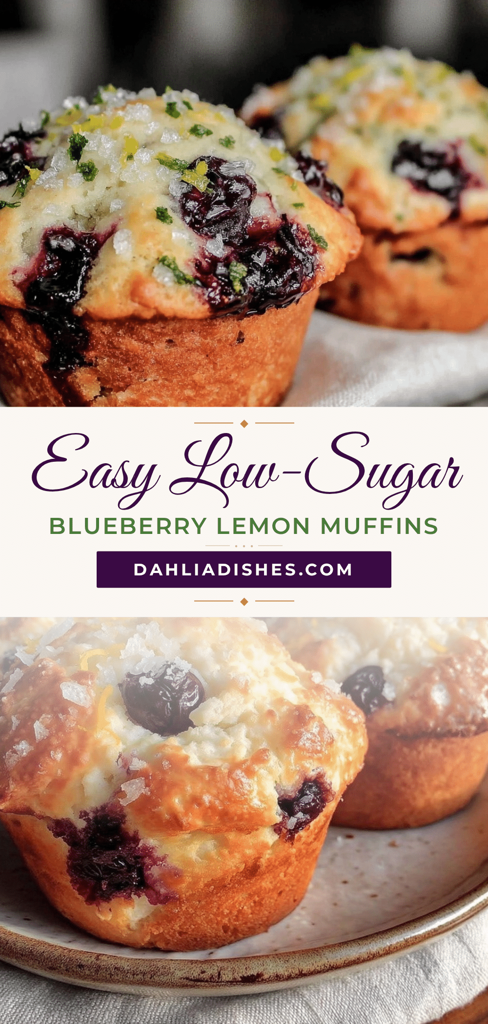 low sugar blueberry muffins recipe