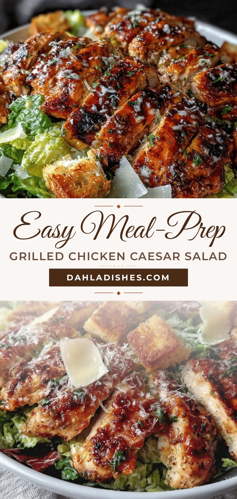 meal-prep grilled chicken caesar salad recipe