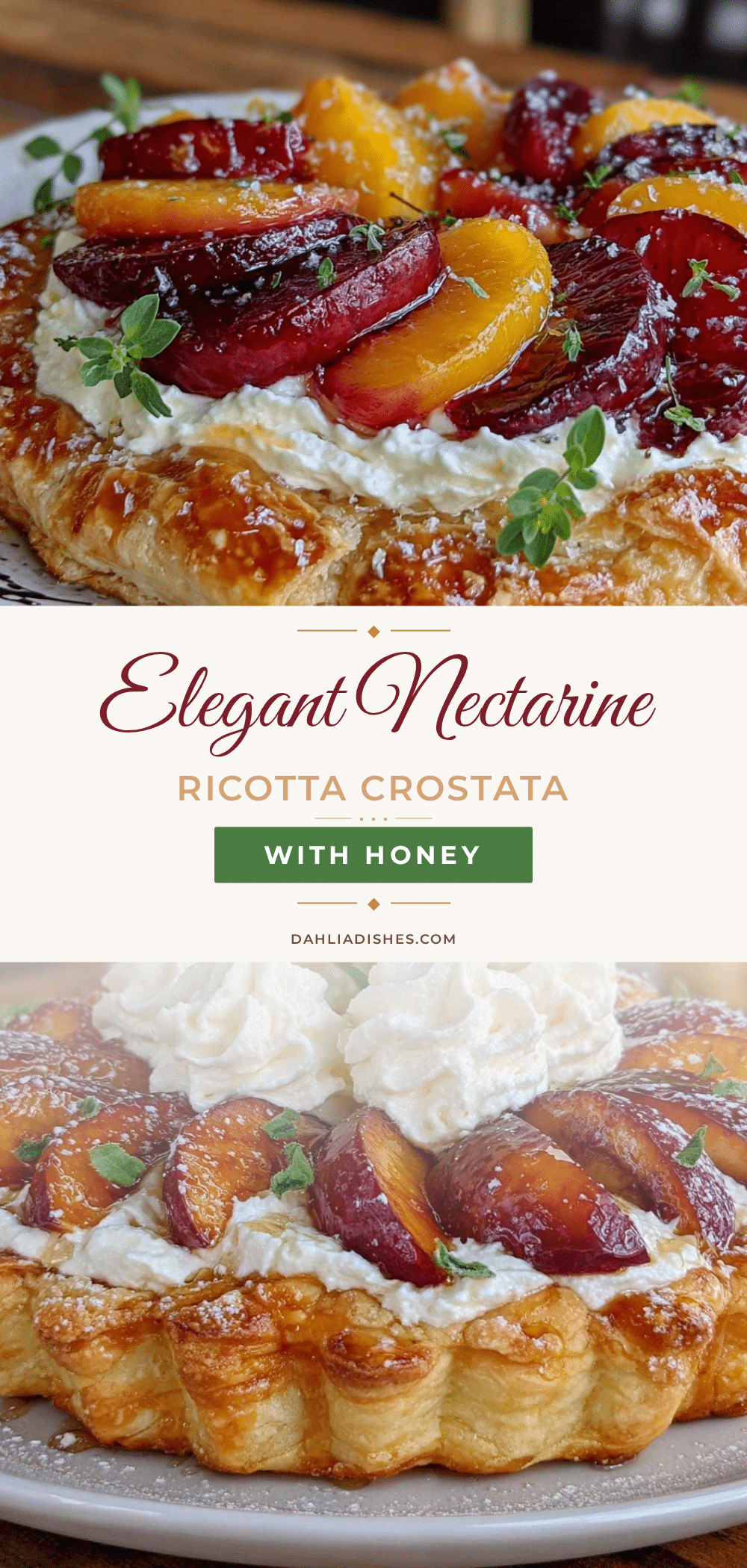 nectarine and whipped ricotta crostata recipe