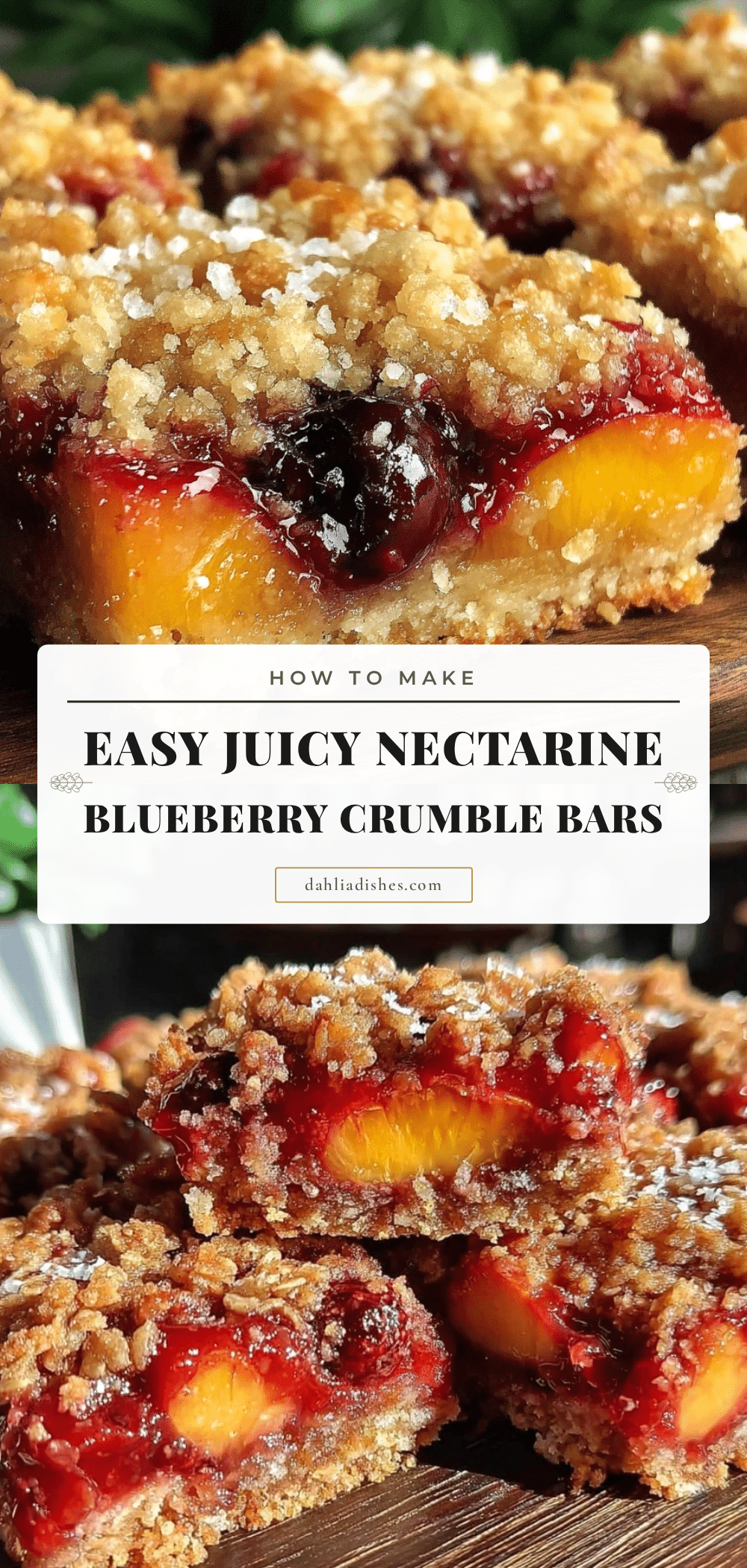 nectarine blueberry crumble bars recipe