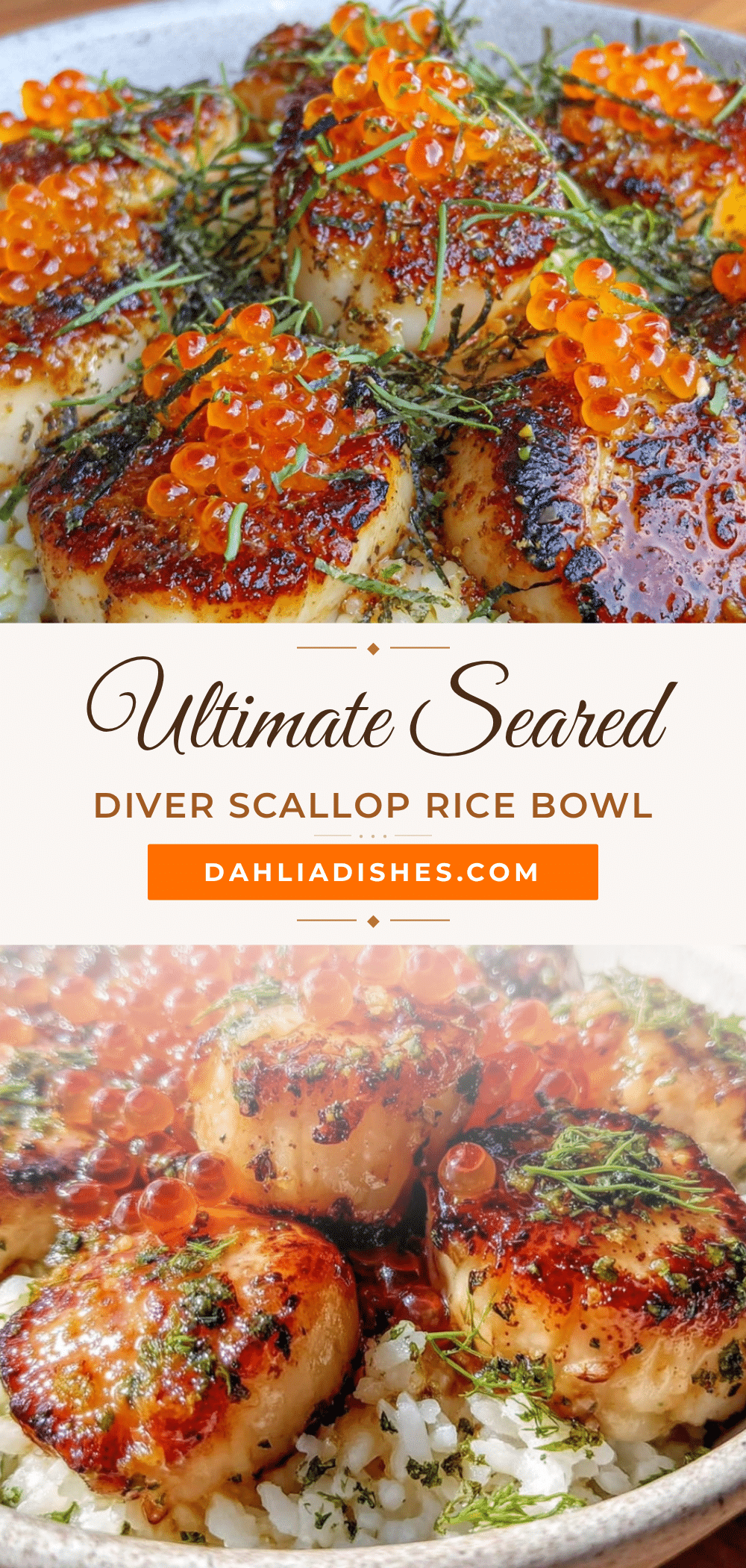omakase seared diver scallop rice bowl recipe