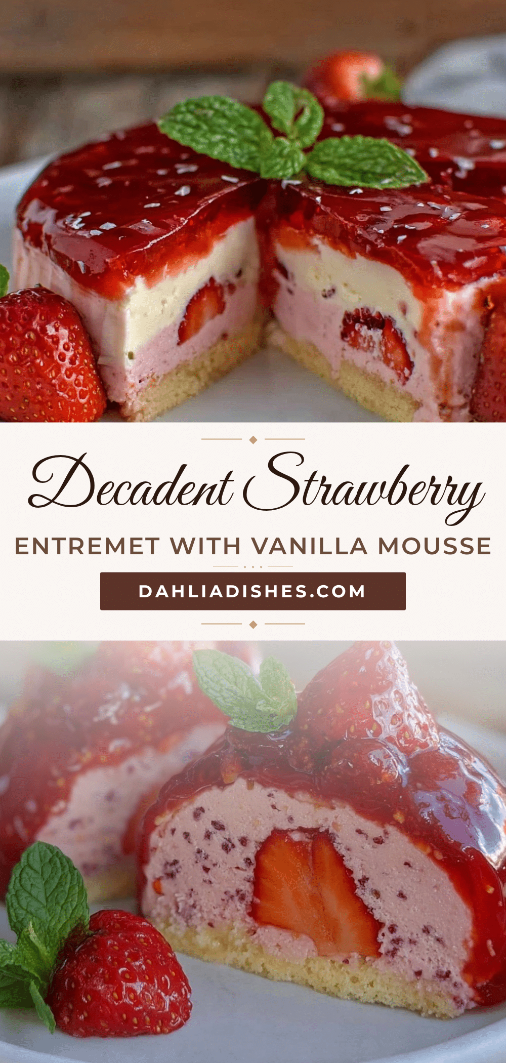 patisserie-style strawberry entremet recipe