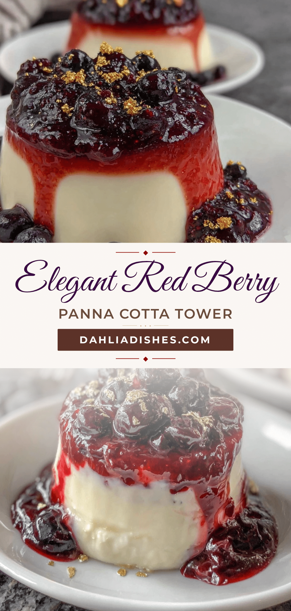 red berry panna cotta tower recipe